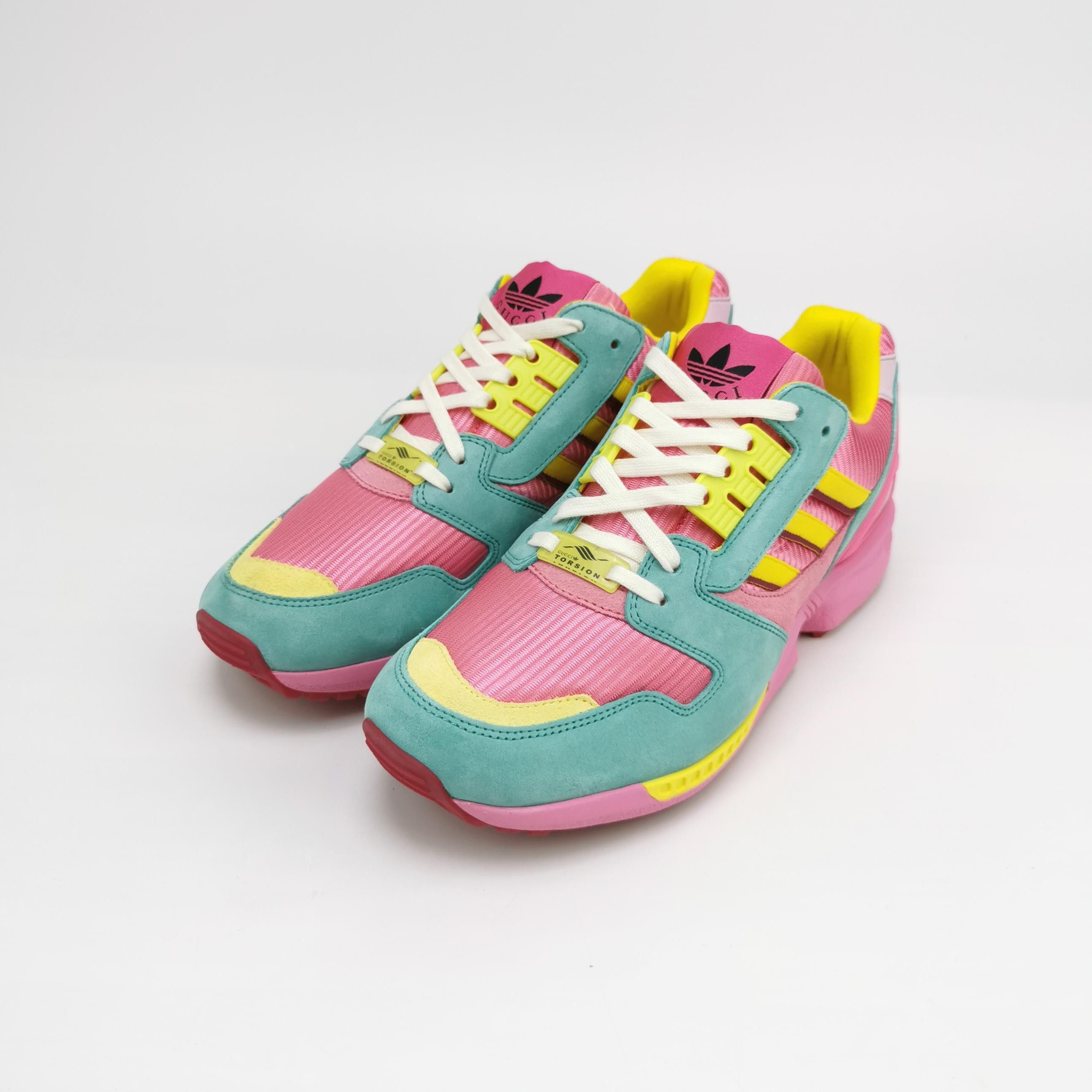 Gucci Gucci x Adidas Pink Teal ZX8000 Sneakers EU 40.5 Size US 7 / EU 40 - 3 Thumbnail