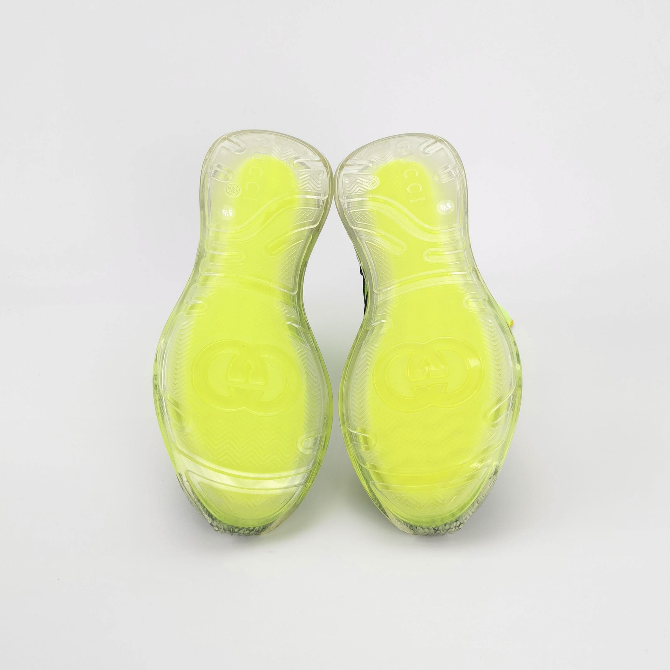Gucci Gucci Neon Knit Ultrapace R Hi-Top Sneakers 39.5 Size US 6 / EU 39 - 6 Thumbnail