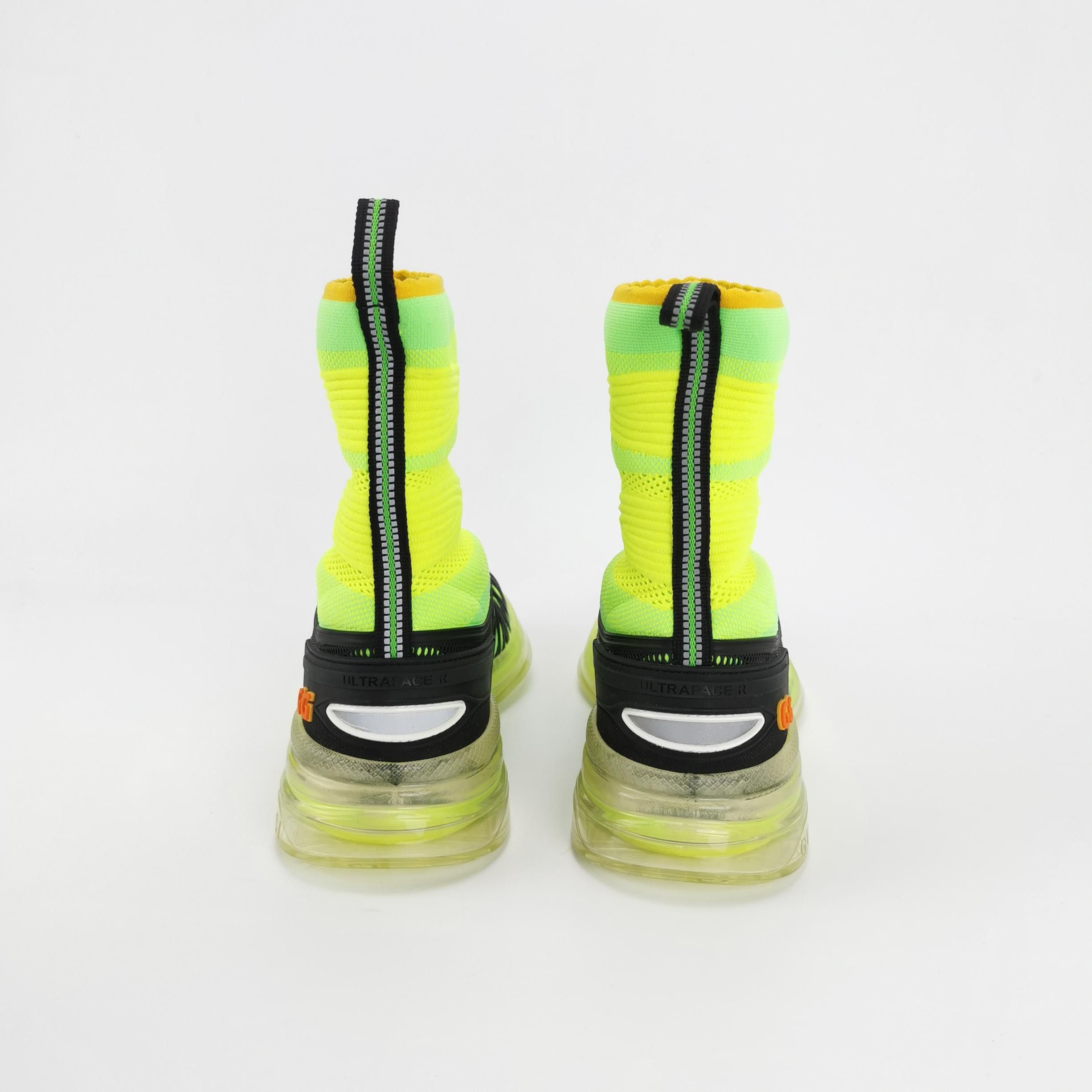 Gucci Gucci Neon Knit Ultrapace R Hi-Top Sneakers 39.5 Size US 6 / EU 39 - 5 Thumbnail