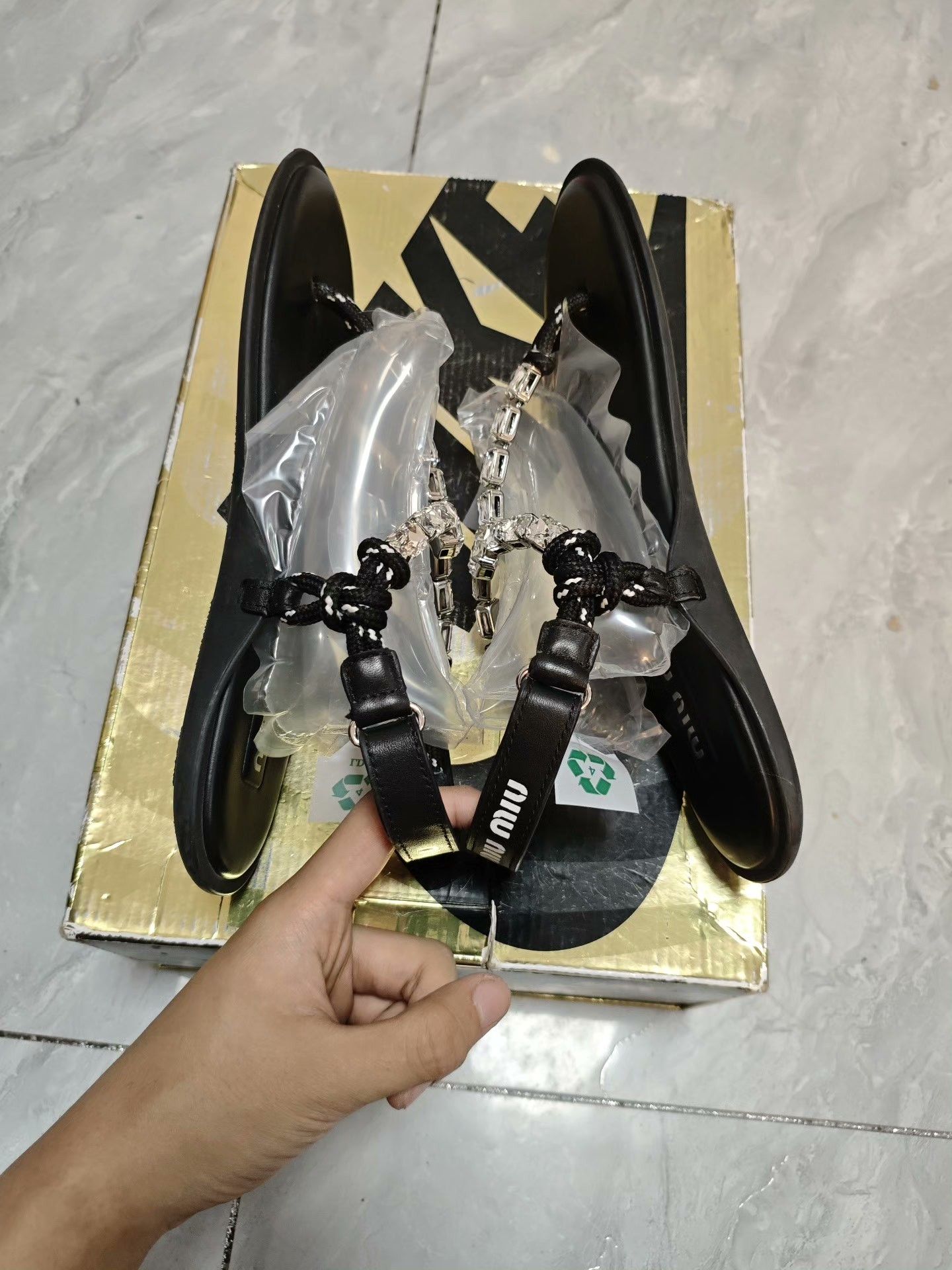 Miu Miu Miu Miu Black Sandals us_10 Women Size US 10 / IT 40 - 5 Thumbnail