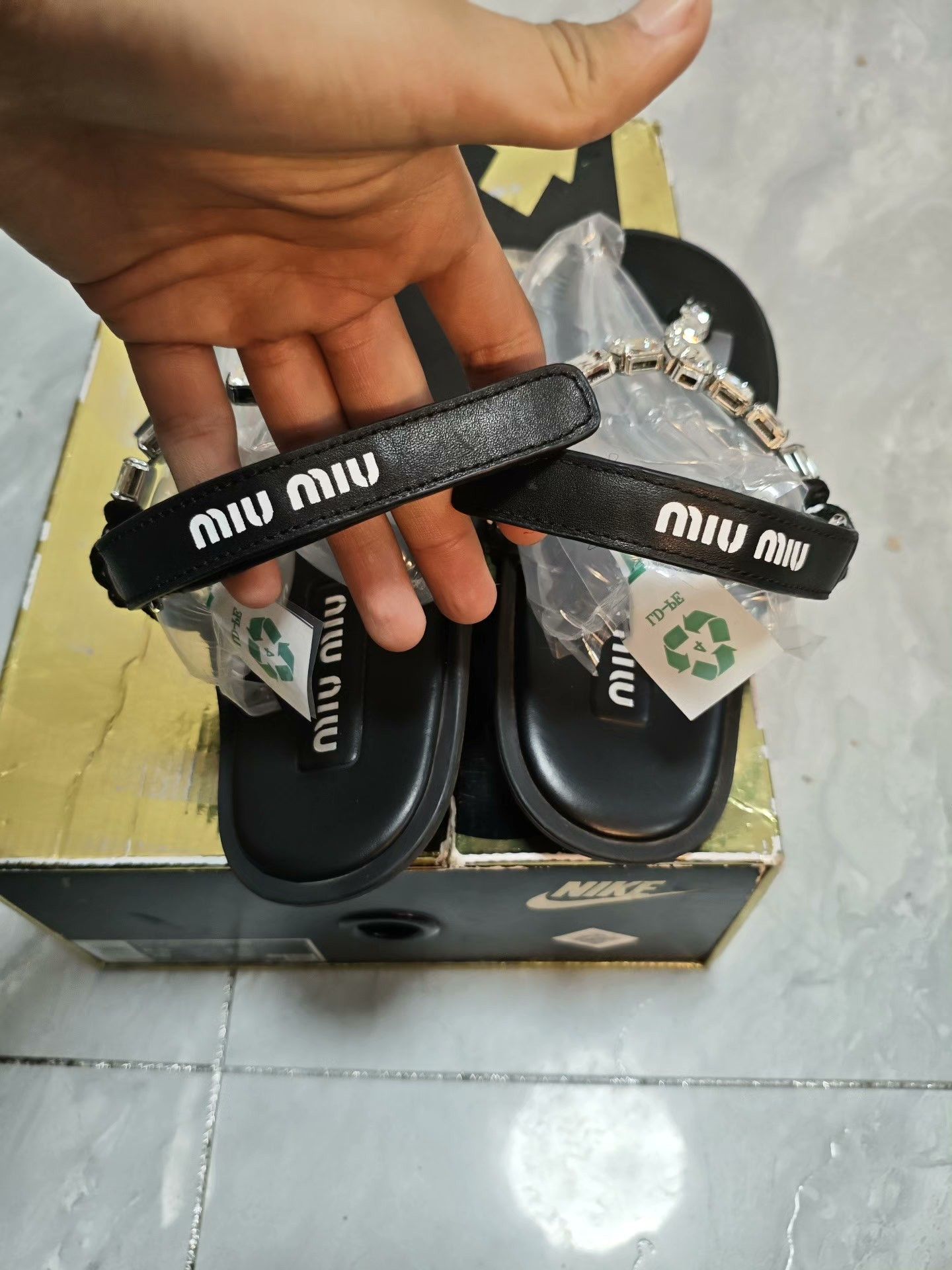 Miu Miu Miu Miu Black Sandals us_10 Women Size US 10 / IT 40 - 6 Thumbnail