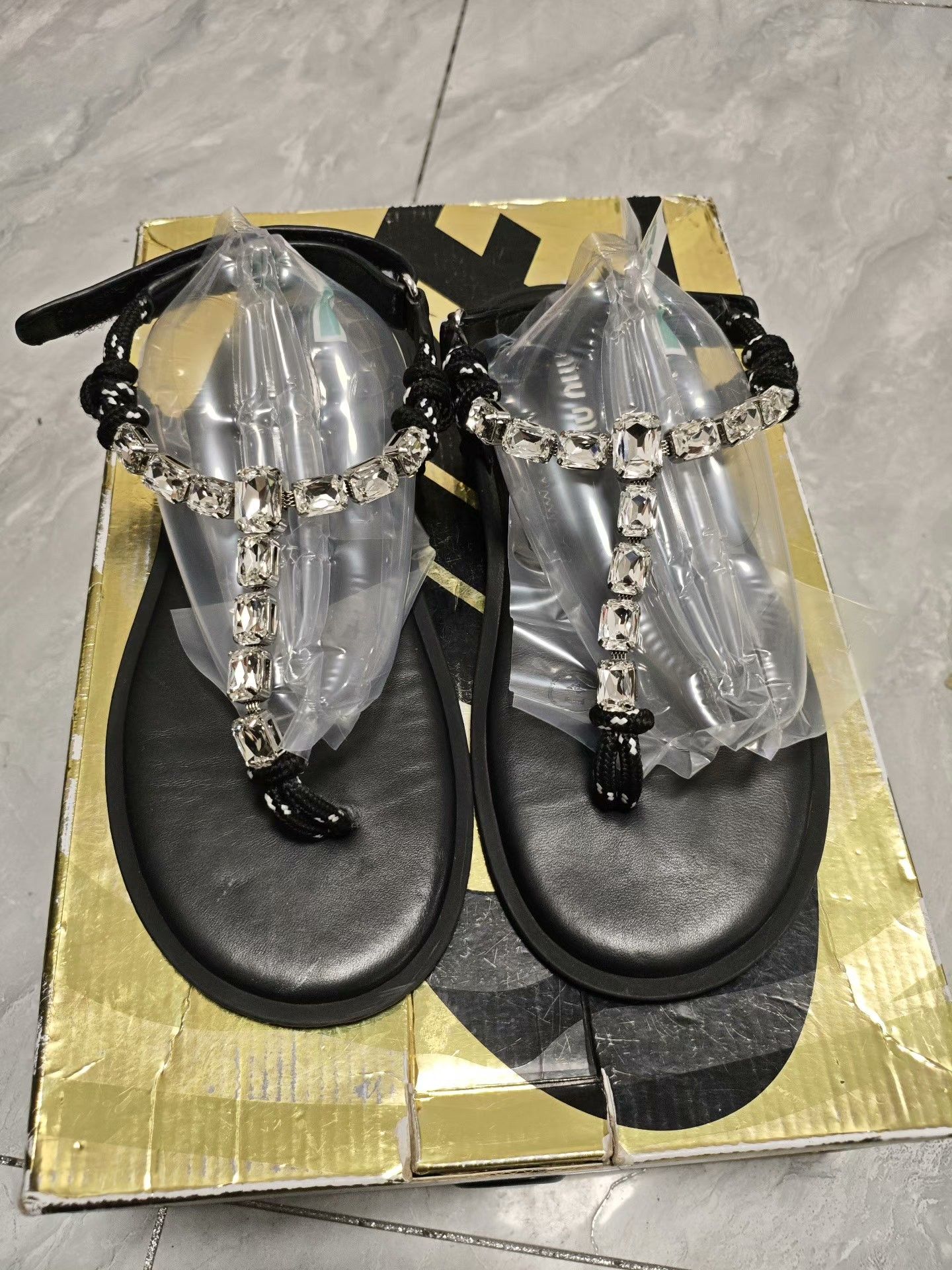 Miu Miu Miu Miu Black Sandals us_10 Women Size US 10 / IT 40 - 3 Thumbnail