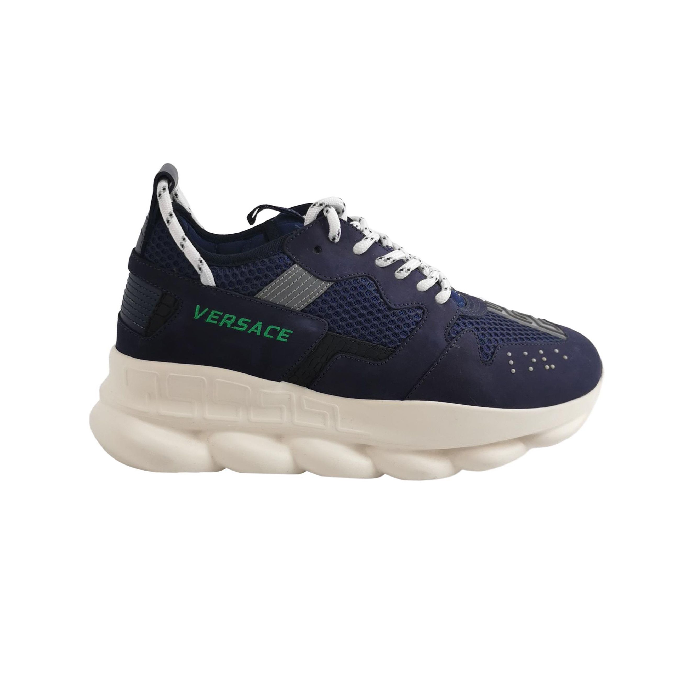 Versace Versace Navy Mesh Chain Reaction Sneakers 40 Size US 7 / EU 40 - 2 Thumbnail