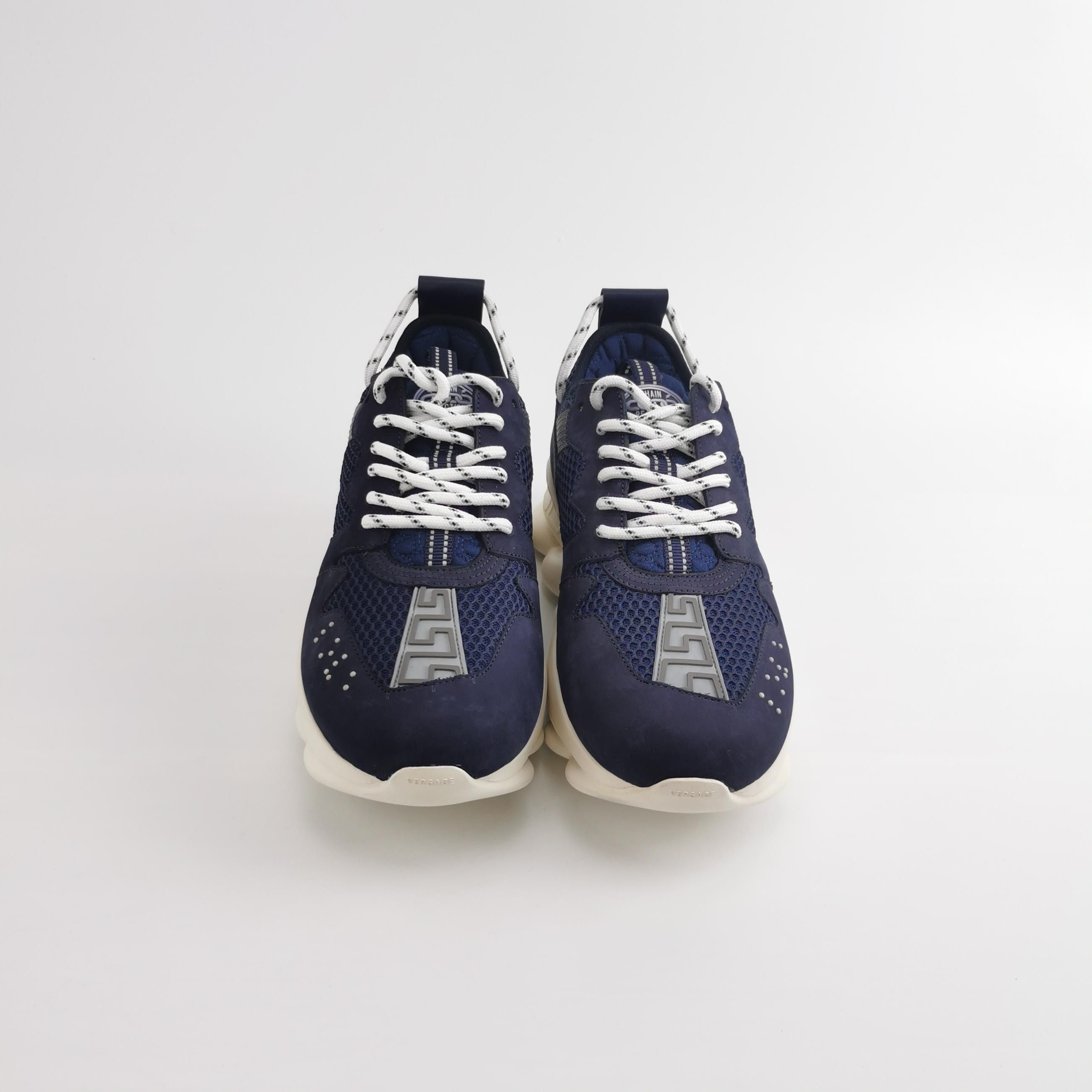 Versace Versace Navy Mesh Chain Reaction Sneakers 40 Size US 7 / EU 40 - 4 Thumbnail