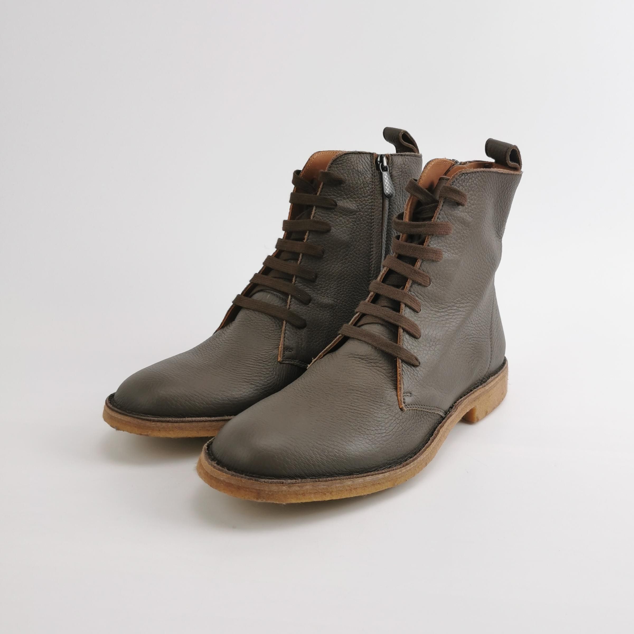 Bottega Veneta Bottega Veneta Side-Zip Leather Lace-up Boots 42.5 Size US 9 / EU 42 - 3 Thumbnail