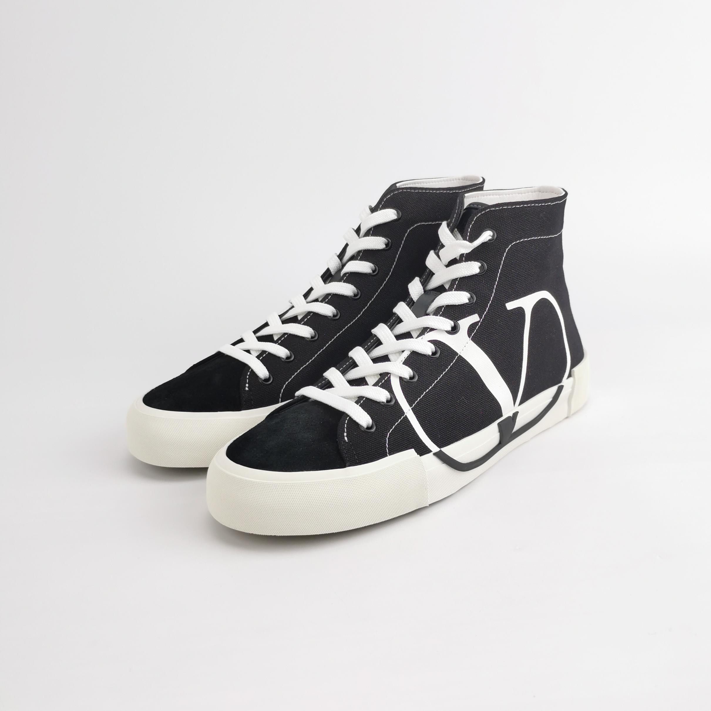 Valentino Valentino VLogo Canvas Hi-Top Sneakers 41.5 Size US 8 / EU 41 - 3 Thumbnail