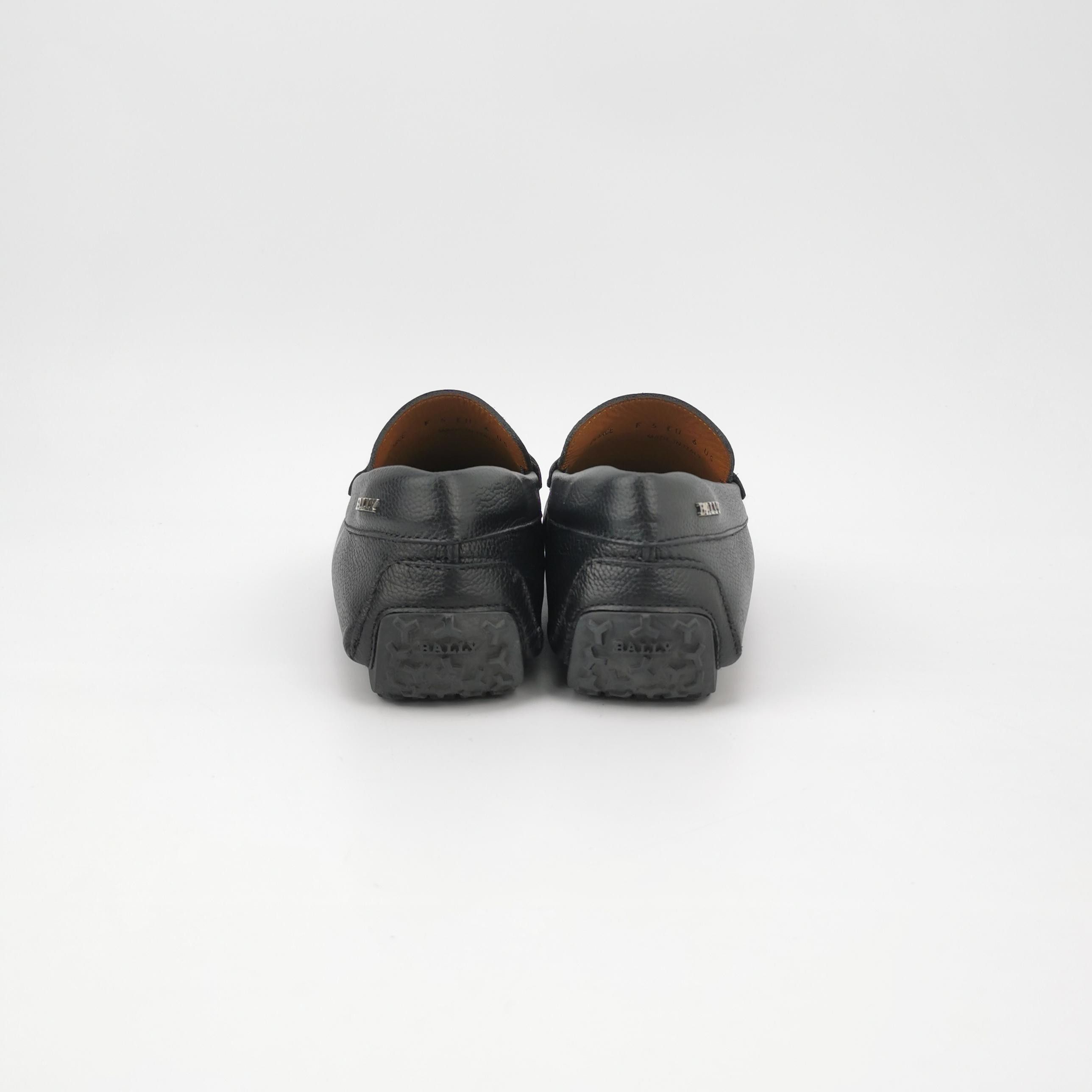 Bally Bally Striped Pebble Grain Leather Loafers 39 Size US 6 / EU 39 - 5 Thumbnail