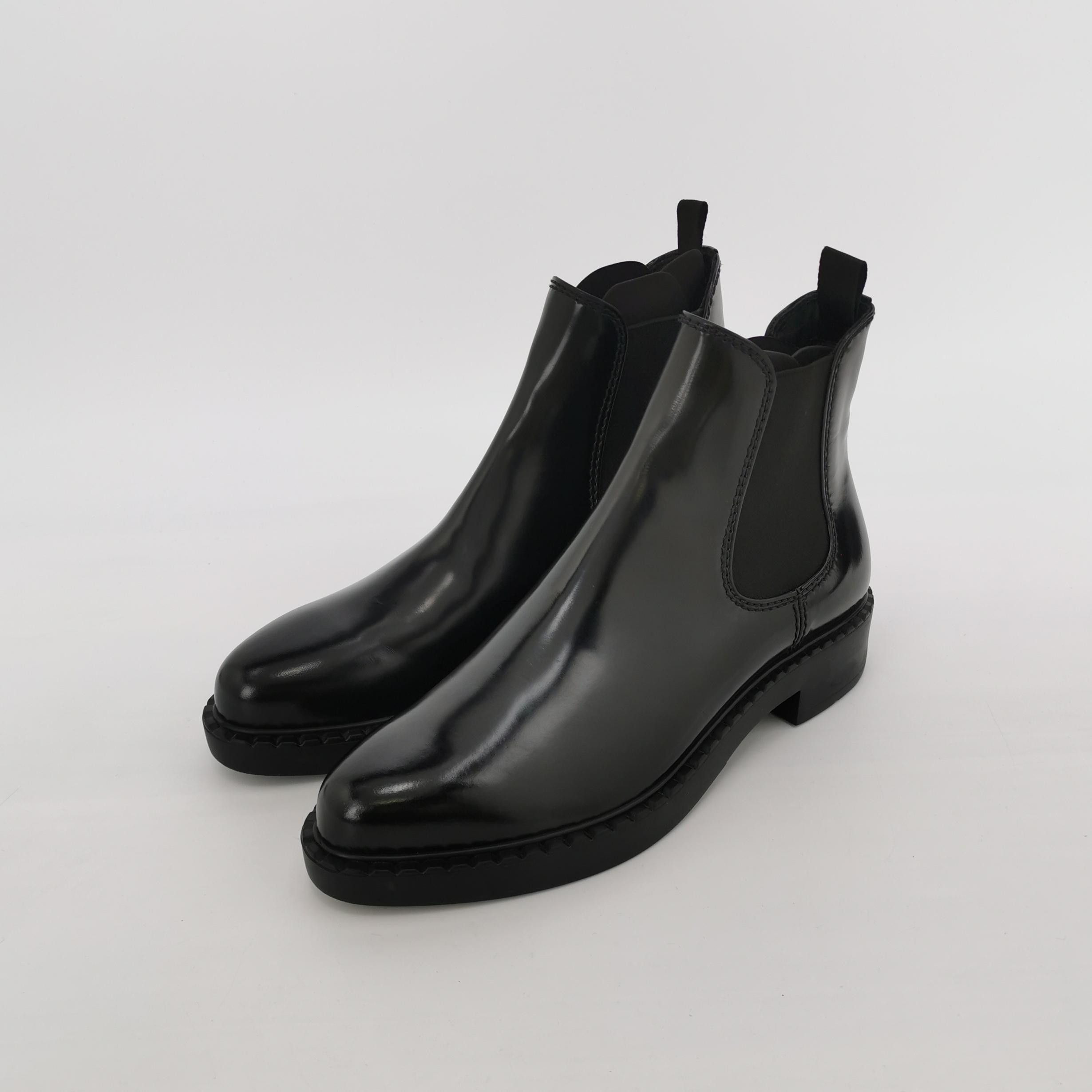 Prada Prada Black Leather Chelsea Boots 41.5 Size US 8 / EU 41 - 3 Thumbnail