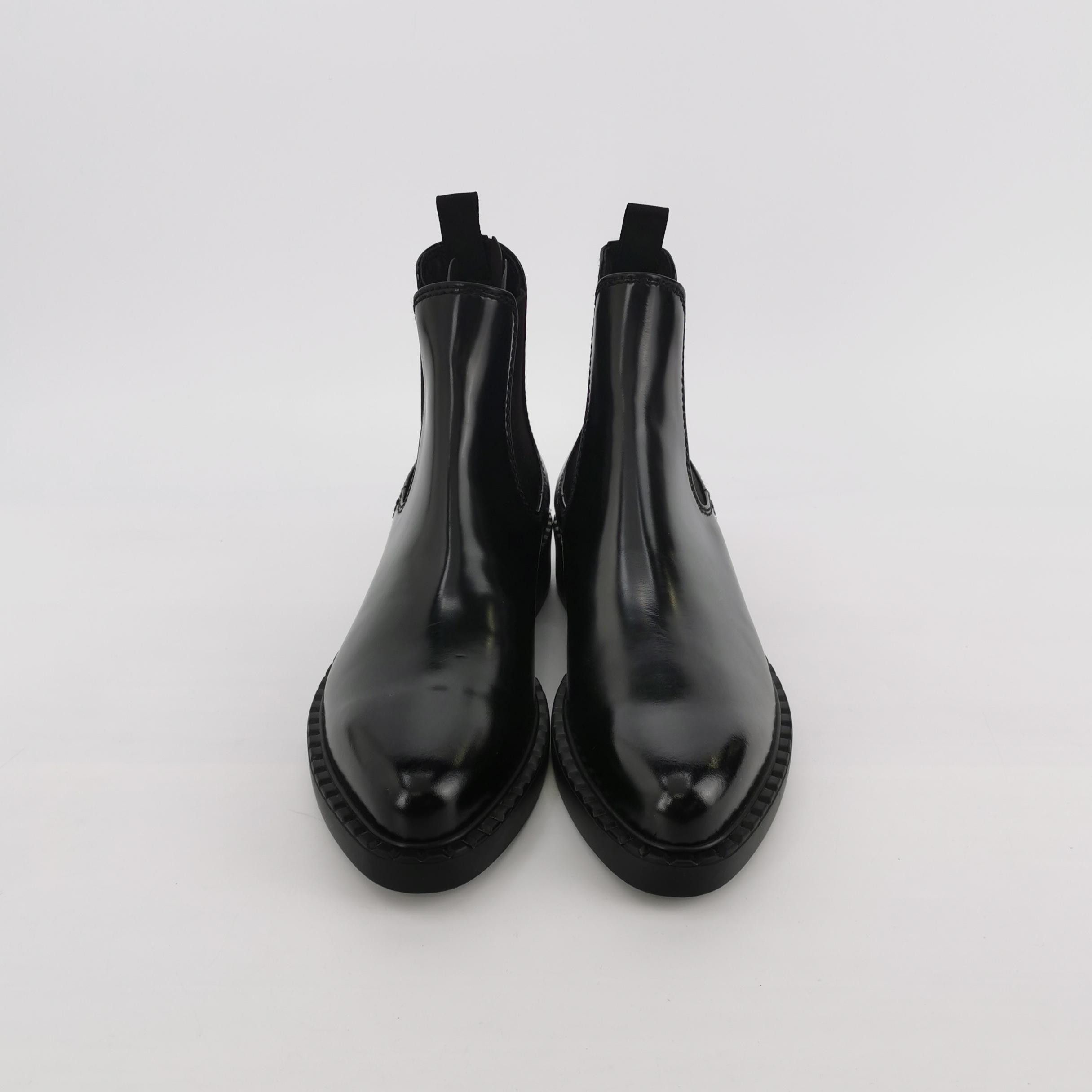 Prada Prada Black Leather Chelsea Boots 41.5 Size US 8 / EU 41 - 4 Thumbnail