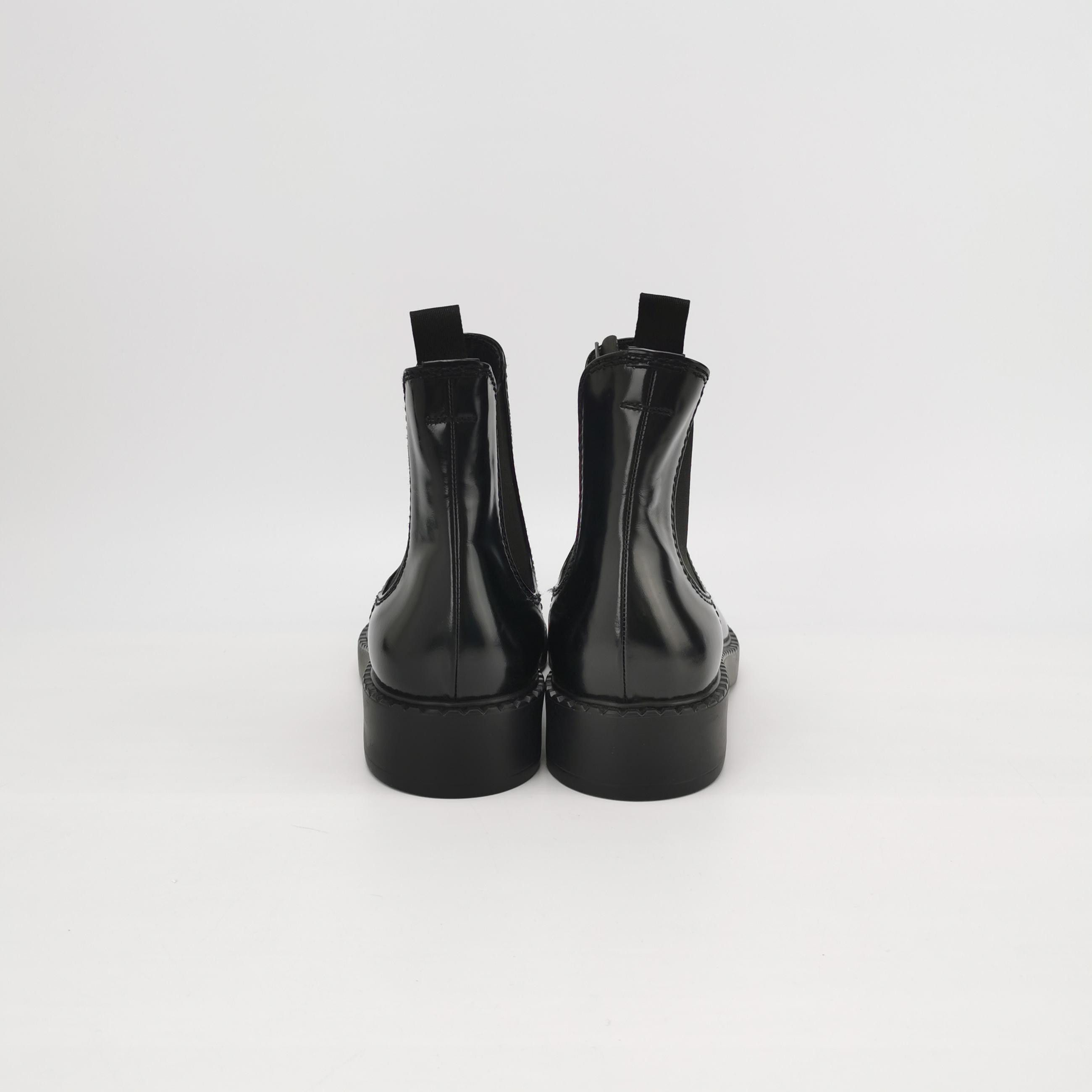 Prada Prada Black Leather Chelsea Boots 41.5 Size US 8 / EU 41 - 5 Thumbnail