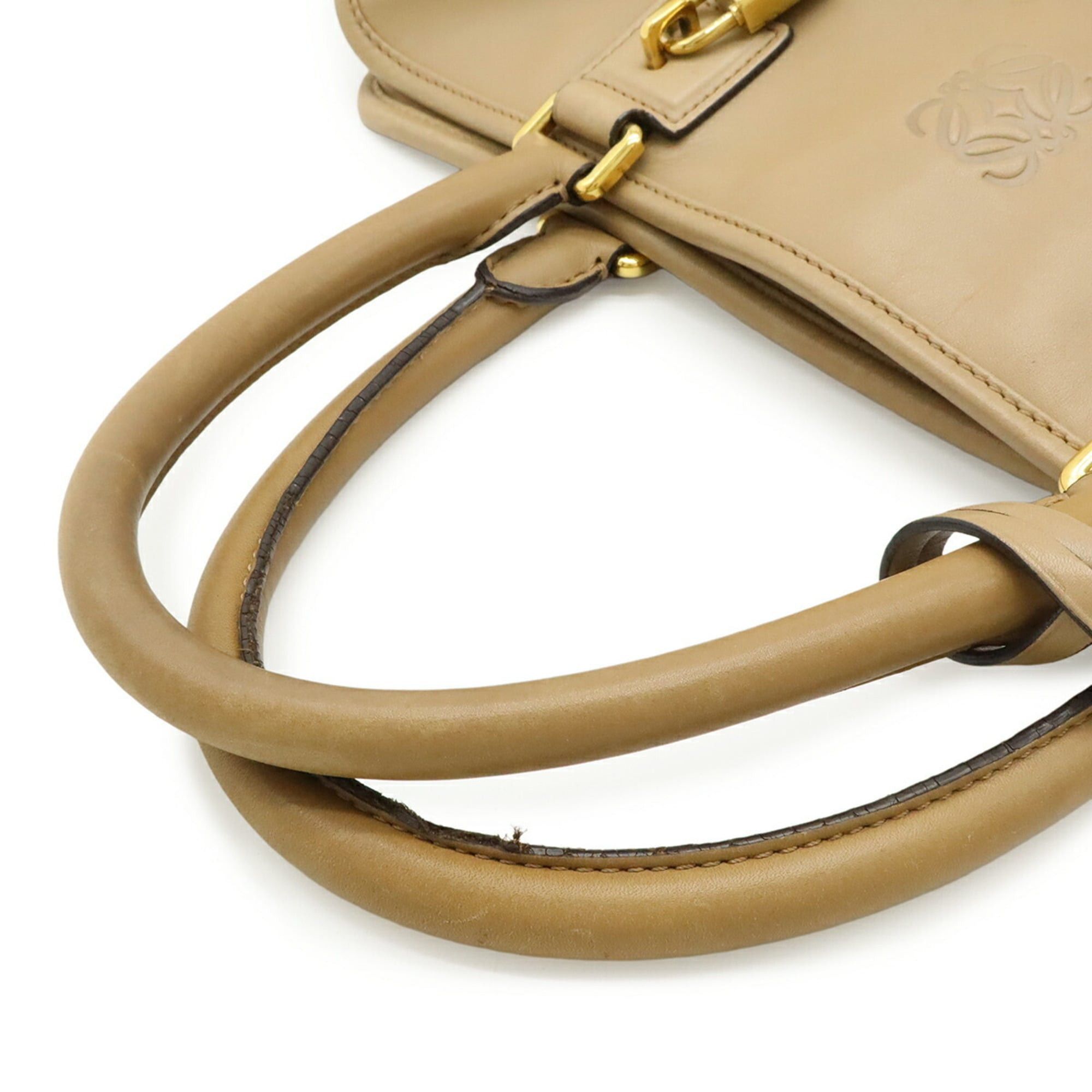 Loewe LOEWE Amazona 36 Anagram Handbag, Leather, Beige Size ONE SIZE - 5 Thumbnail