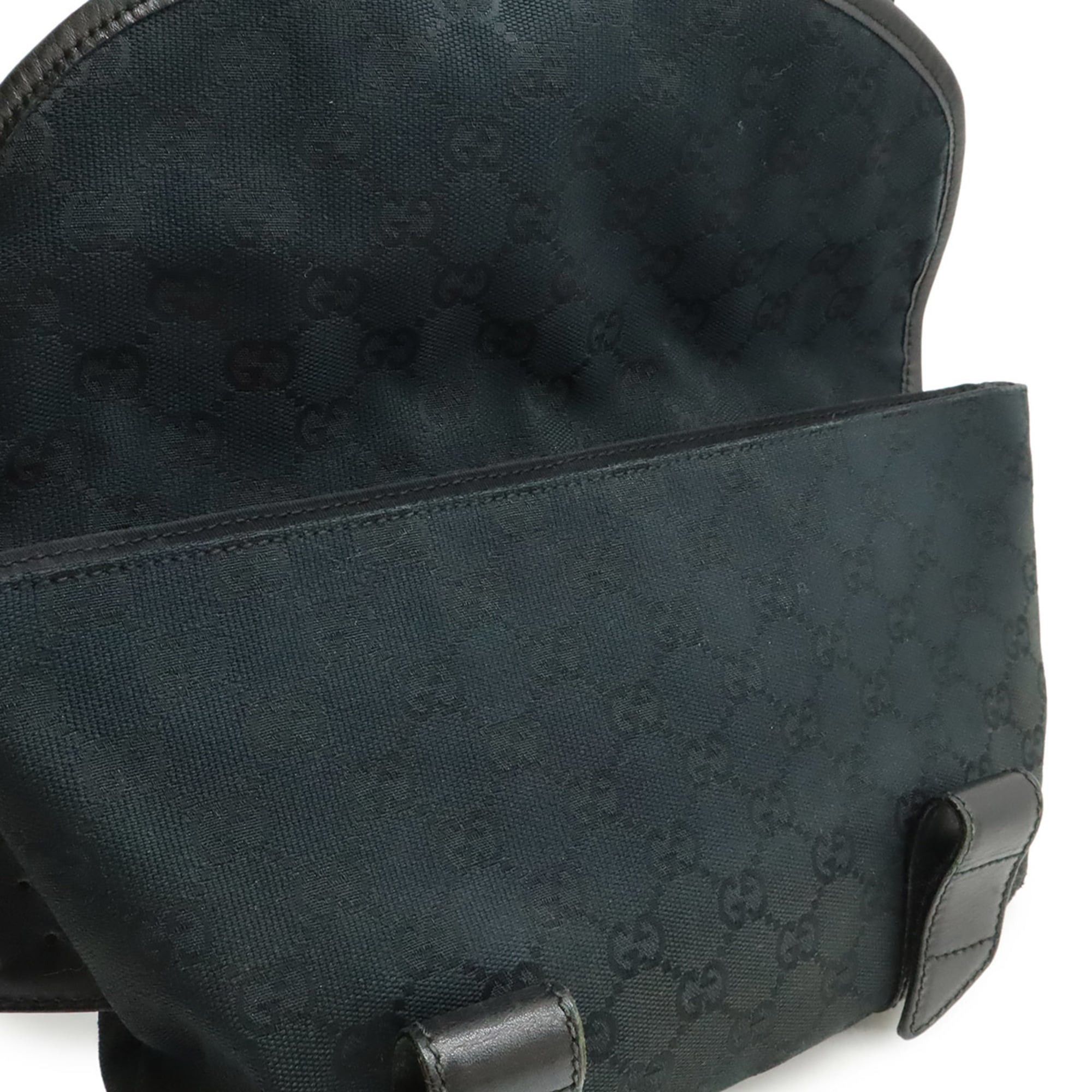 Gucci GUCCI GG Canvas Bag, Body Waist Pouch, Leather, Black, 145851 Size ONE SIZE - 8 Thumbnail