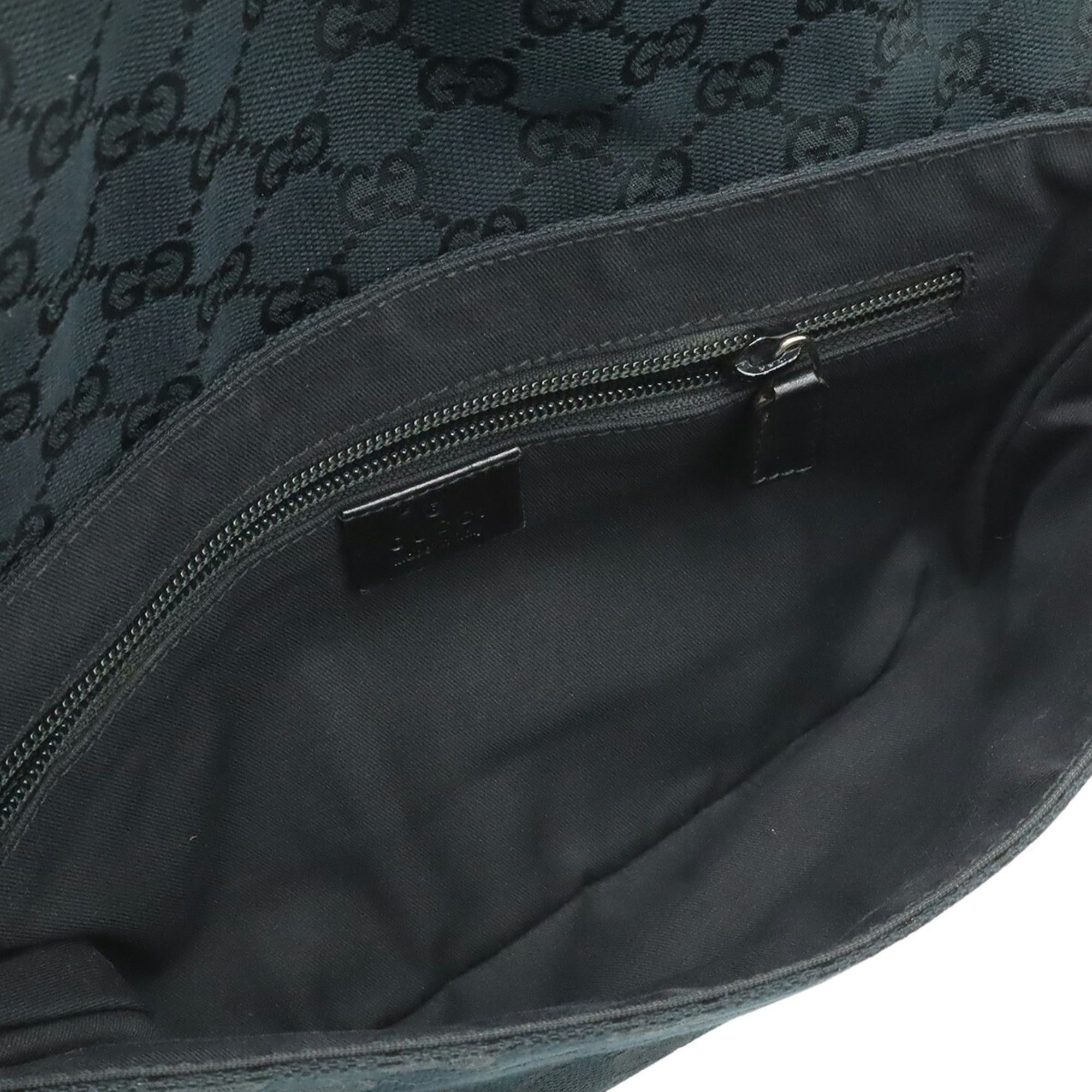 Gucci GUCCI GG Canvas Bag, Body Waist Pouch, Leather, Black, 145851 Size ONE SIZE - 9 Thumbnail