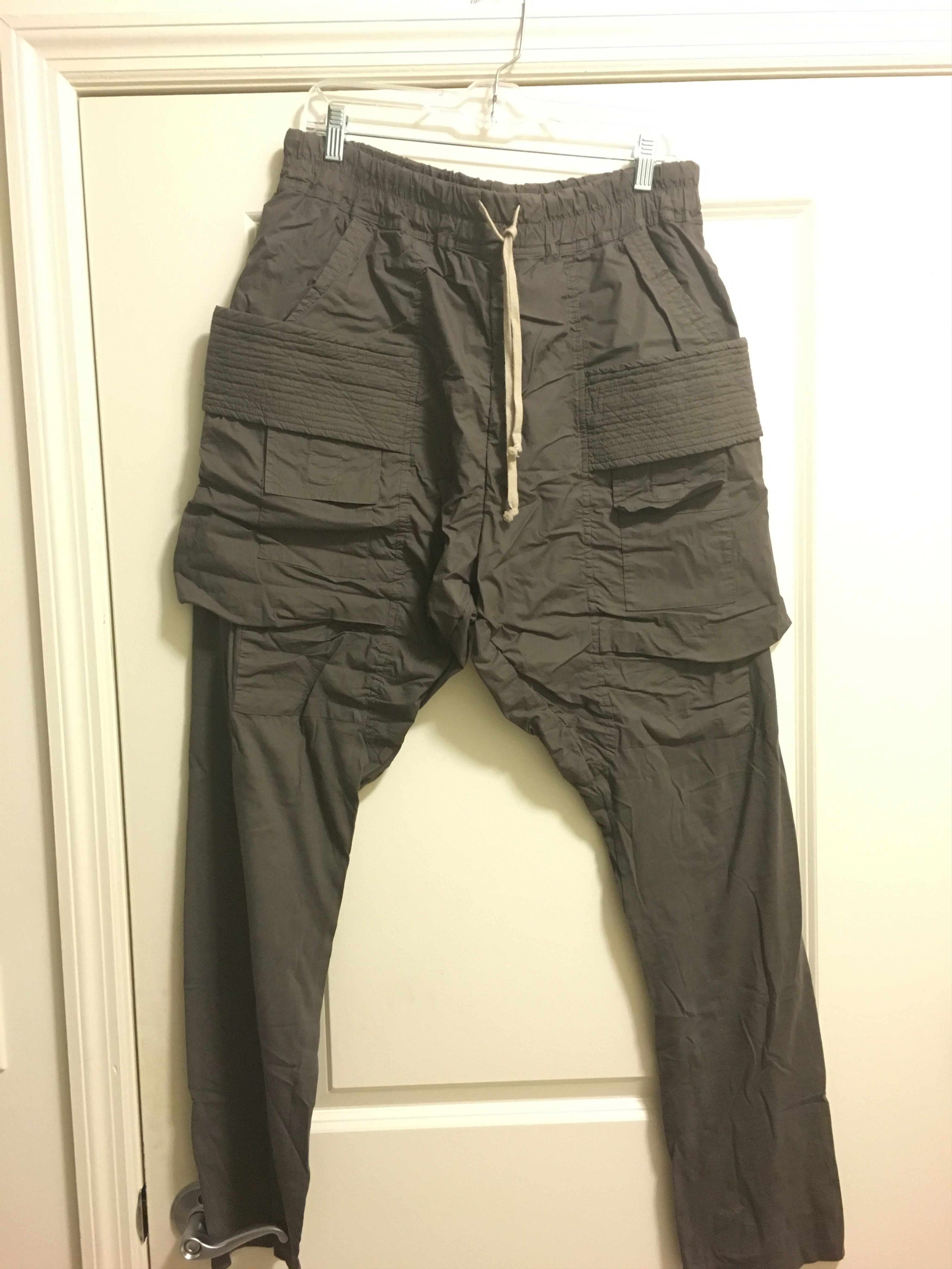*Rick Owens DRKSHDW Cargo Drawstring pants Khaki Dust sz M