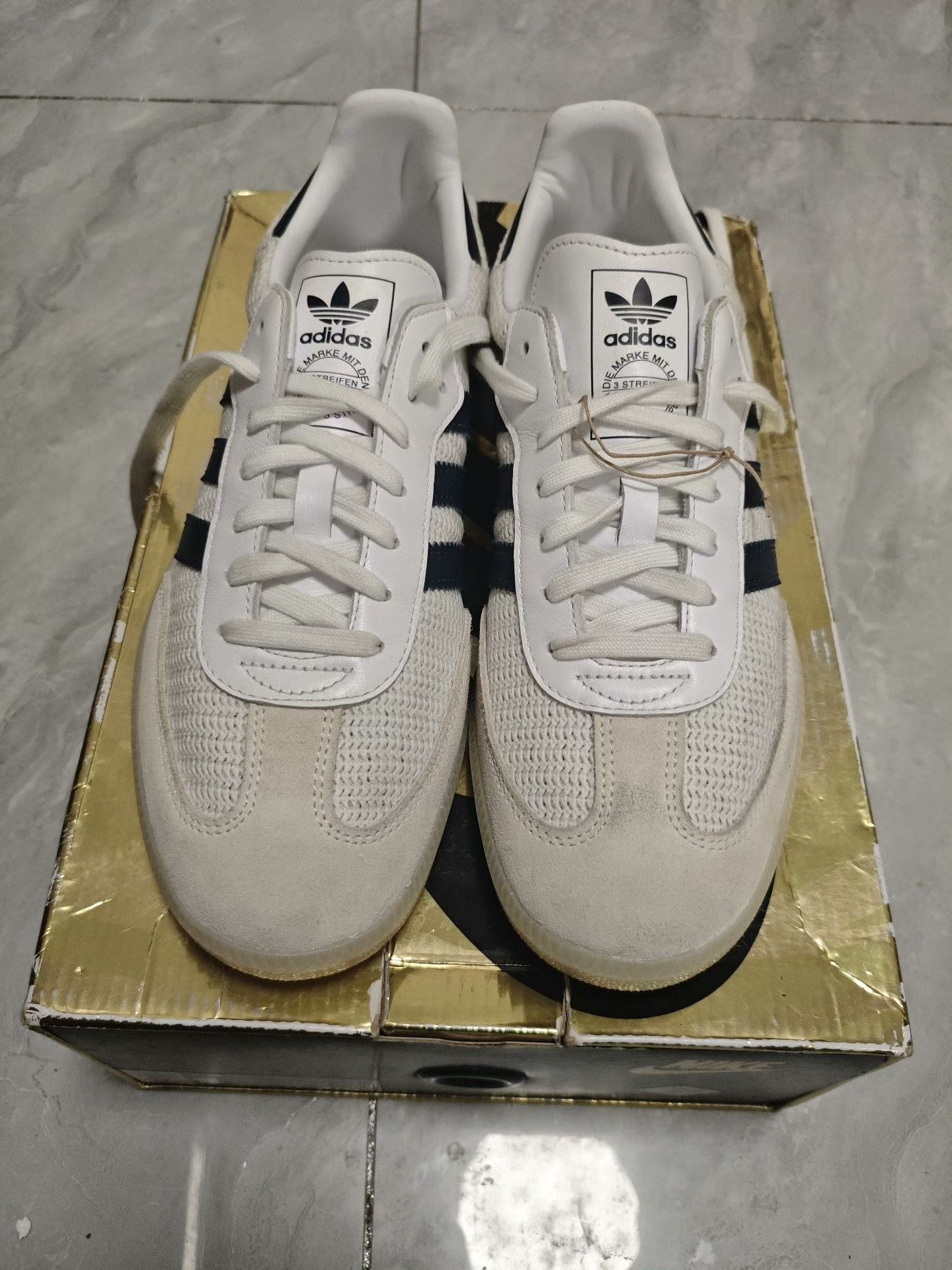 Adidas Adidas Mesh White Lowtop Sneakers 10 Men Size US 10 / EU 43 - 2 Thumbnail