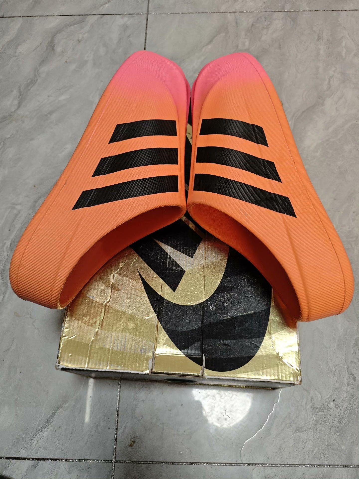 Adidas Adidas Orange Sandals 10 Men Size US 10 / EU 43 - 4 Thumbnail