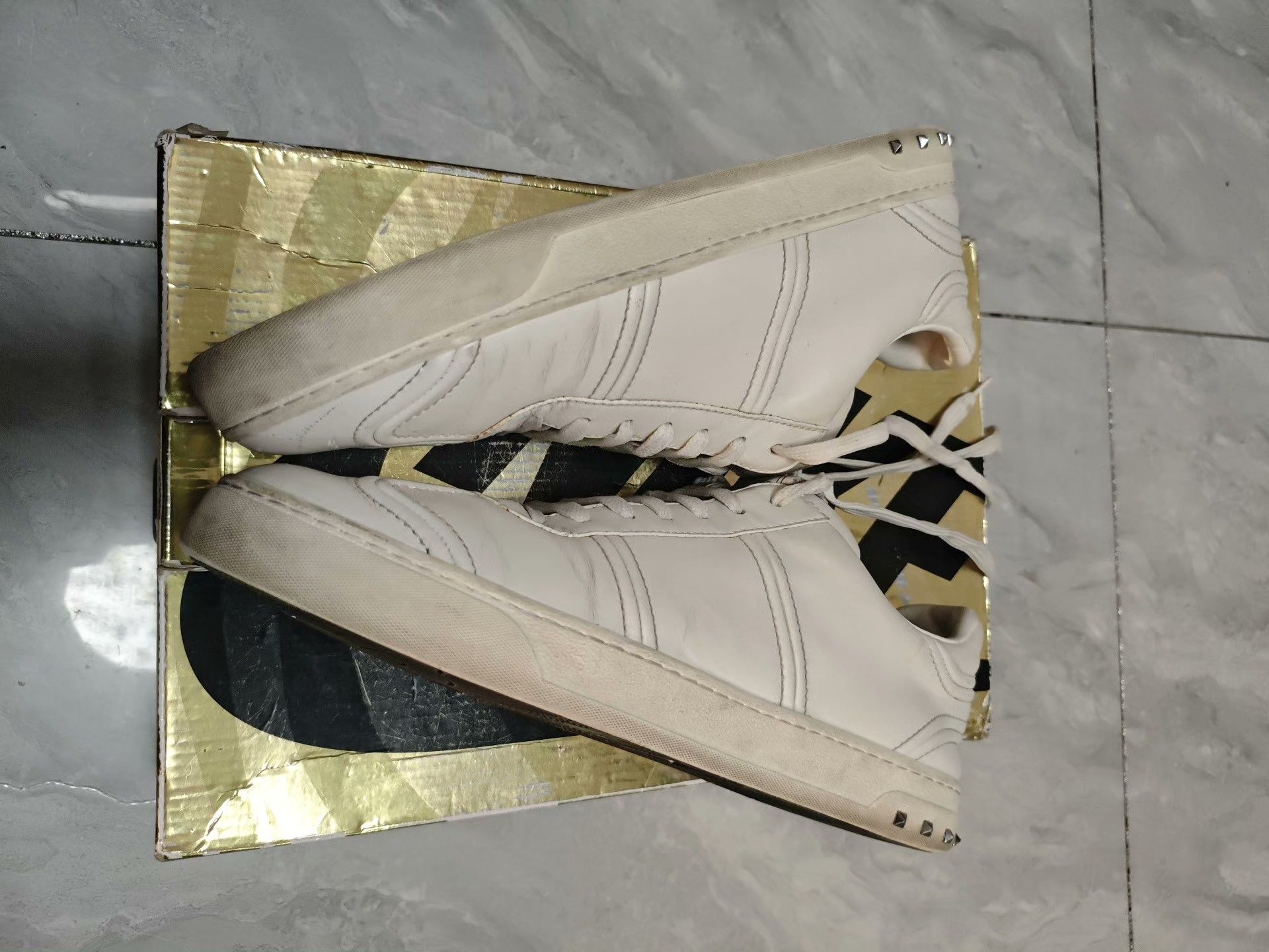 Valentino Valentino Leather White Lowtop Sneakers 10 Men Size US 10 / EU 43 - 3 Thumbnail
