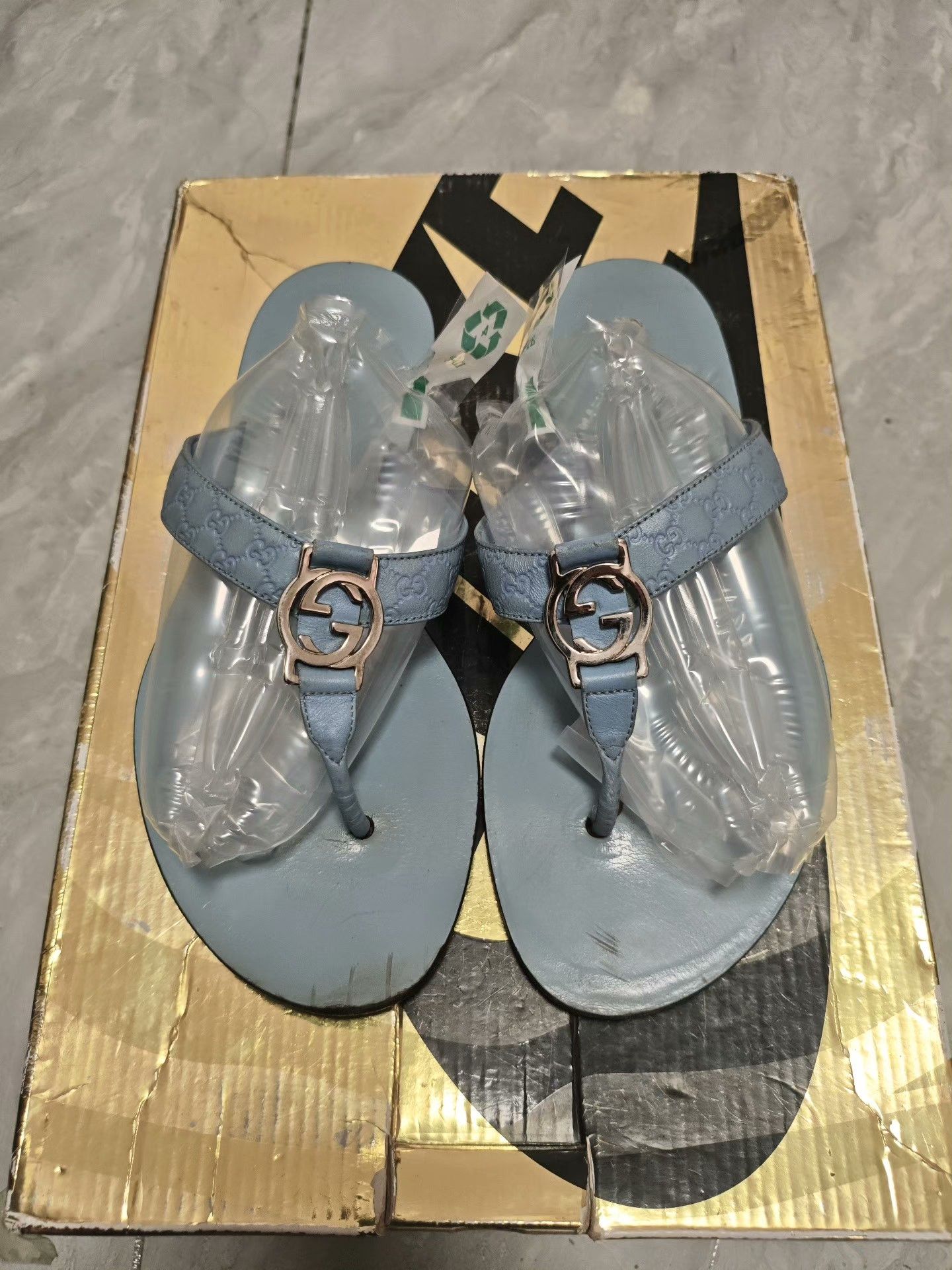 Gucci Gucci Blue Sandals us_8 Women Size US 8 / IT 38 - 2 Thumbnail