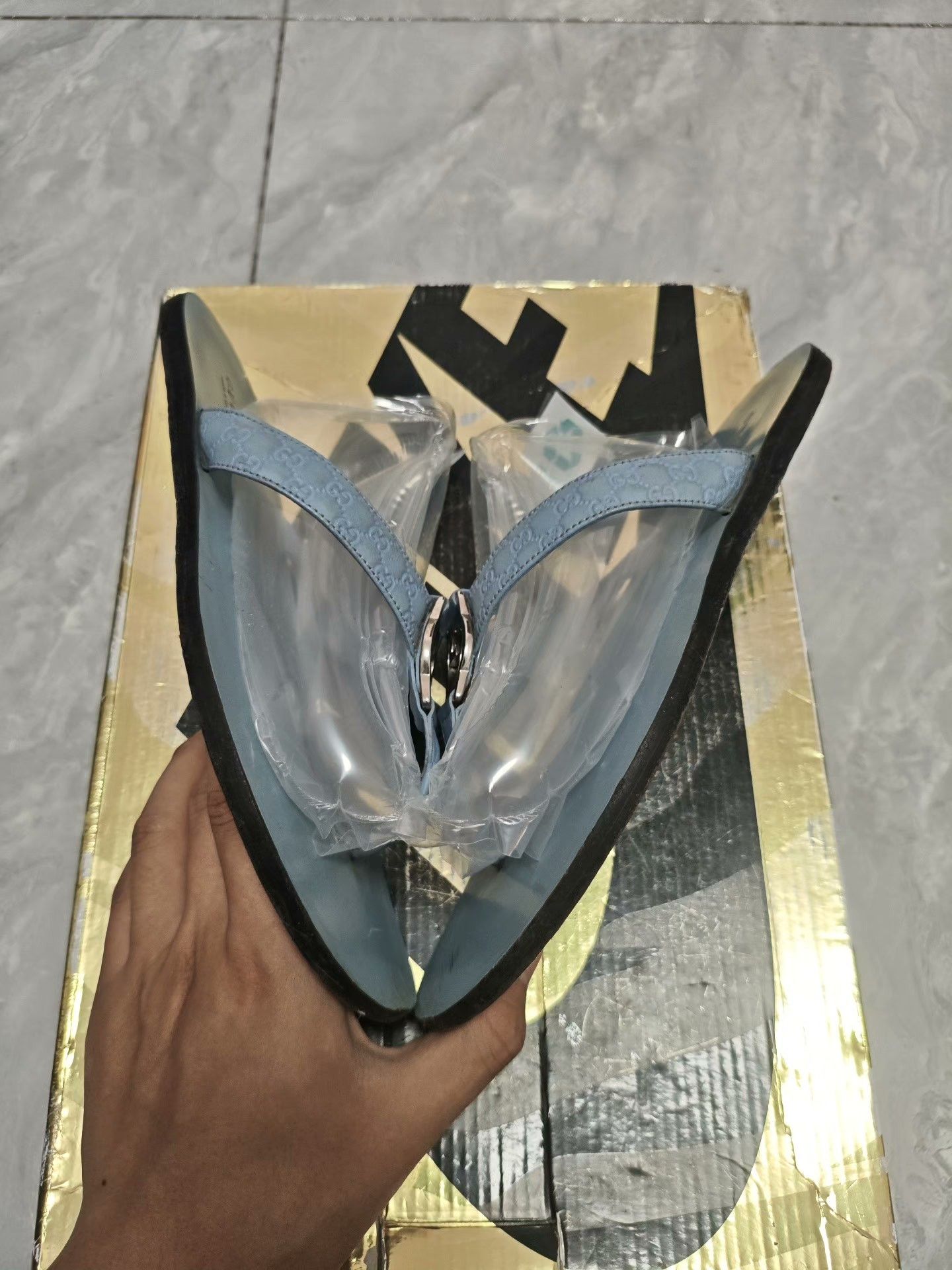 Gucci Gucci Blue Sandals us_8 Women Size US 8 / IT 38 - 3 Thumbnail