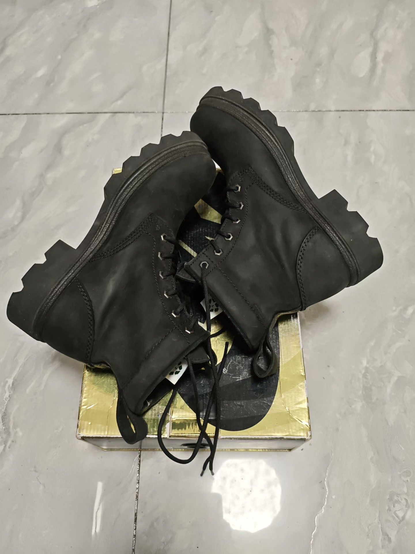 Ecco ECCO Leather Black Boots 8 Men Size US 8 / EU 41 - 4 Thumbnail