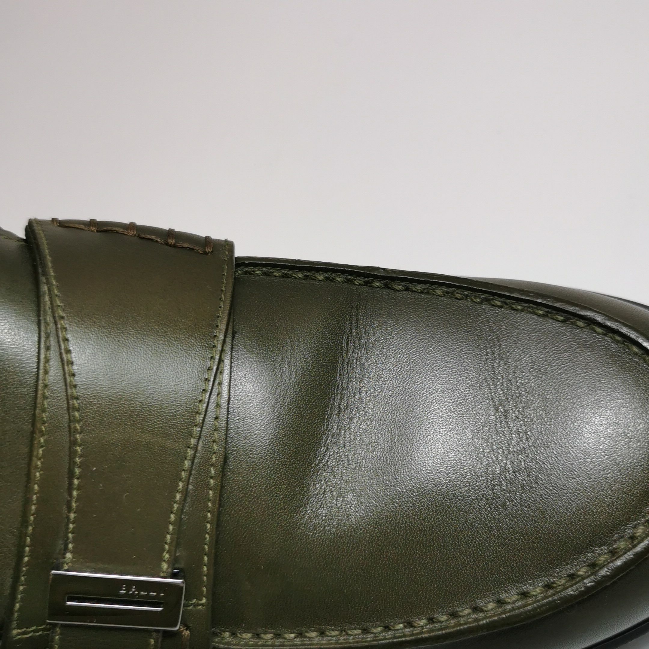 Bally Bally Olive Leather Logo Loafers Size 38 Size US 8 / IT 38 - 11 Thumbnail