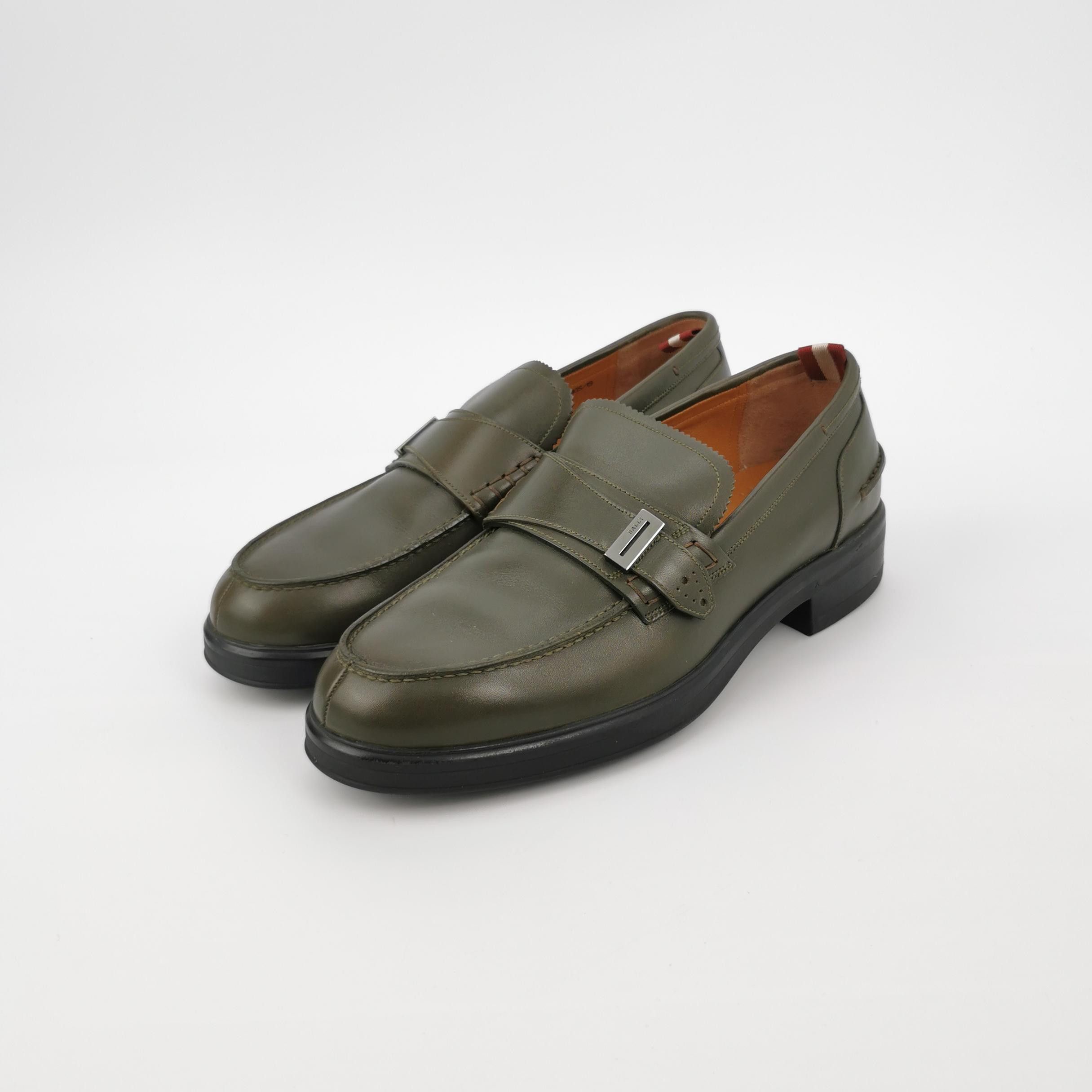 Bally Bally Olive Leather Logo Loafers Size 38 Size US 8 / IT 38 - 3 Thumbnail