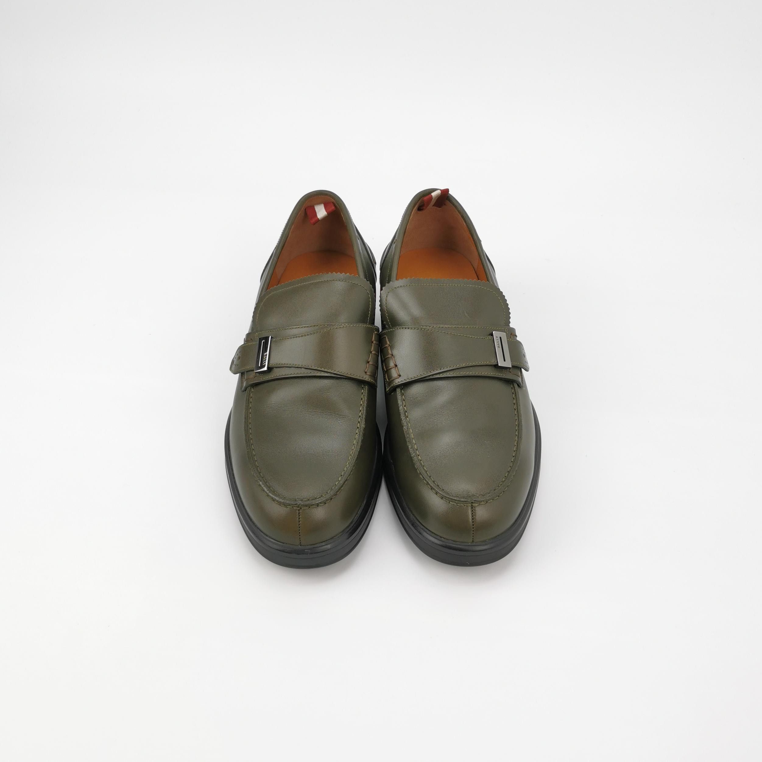 Bally Bally Olive Leather Logo Loafers Size 38 Size US 8 / IT 38 - 4 Thumbnail