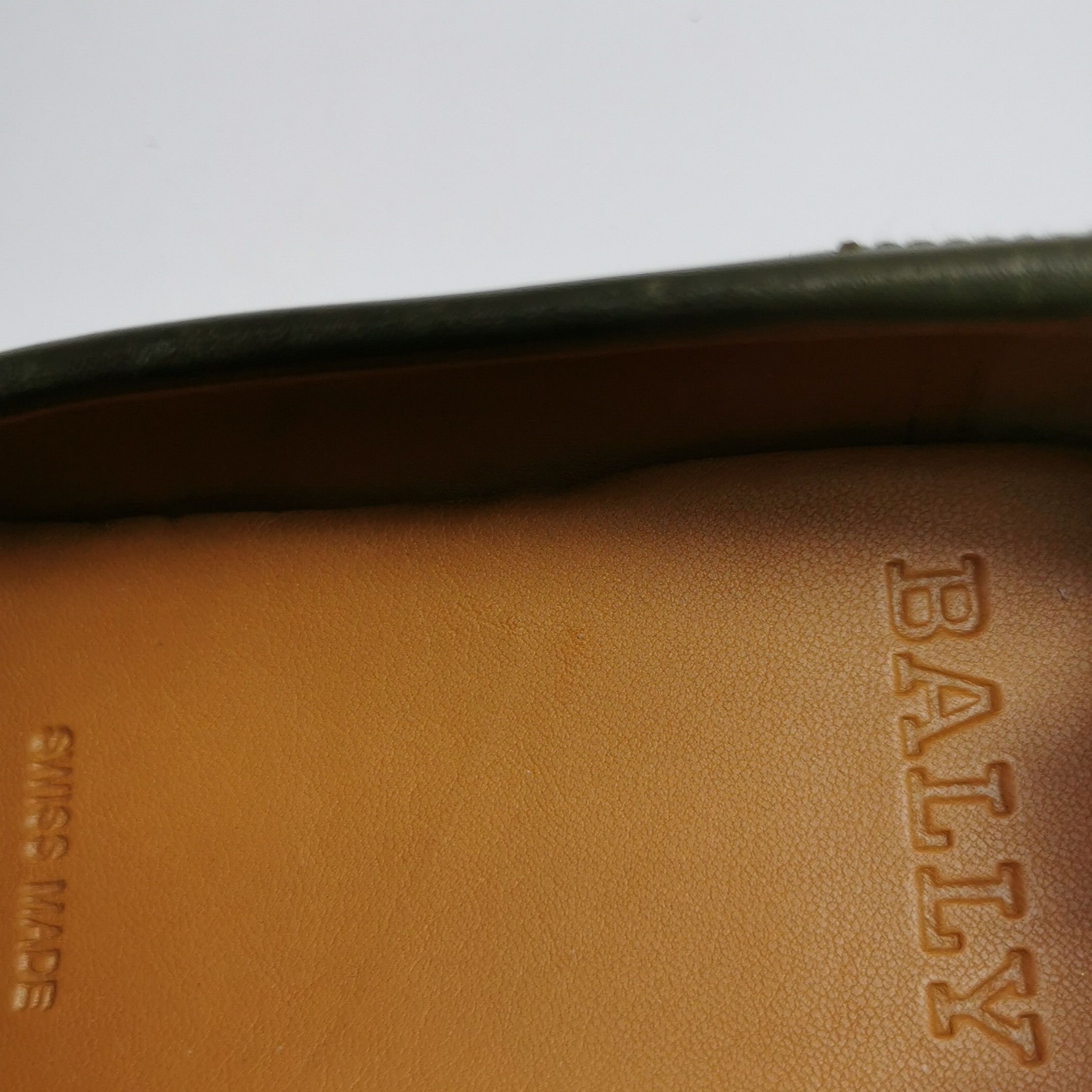 Bally Bally Olive Leather Logo Loafers Size 38 Size US 8 / IT 38 - 10 Thumbnail