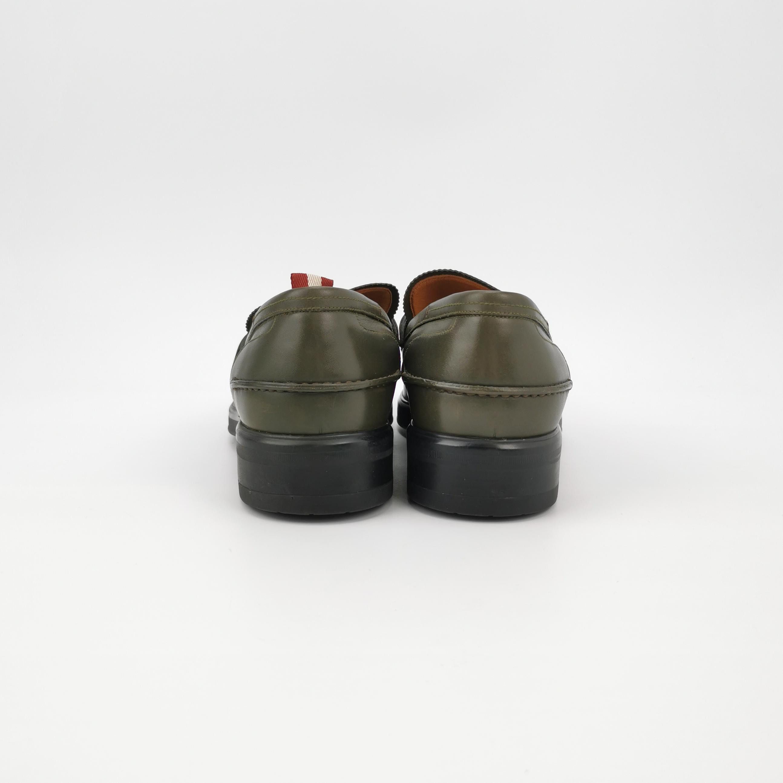 Bally Bally Olive Leather Logo Loafers Size 38 Size US 8 / IT 38 - 5 Thumbnail
