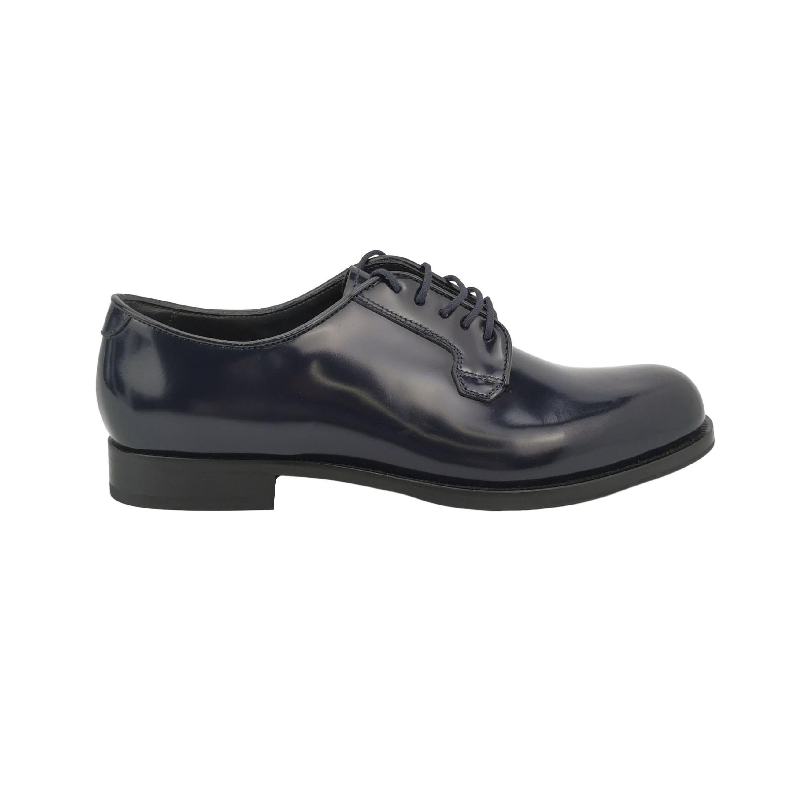 Emporio Armani Emporio Armani Navy Leather Derby Shoes EU 43 Size US 10 / EU 43 - 2 Thumbnail
