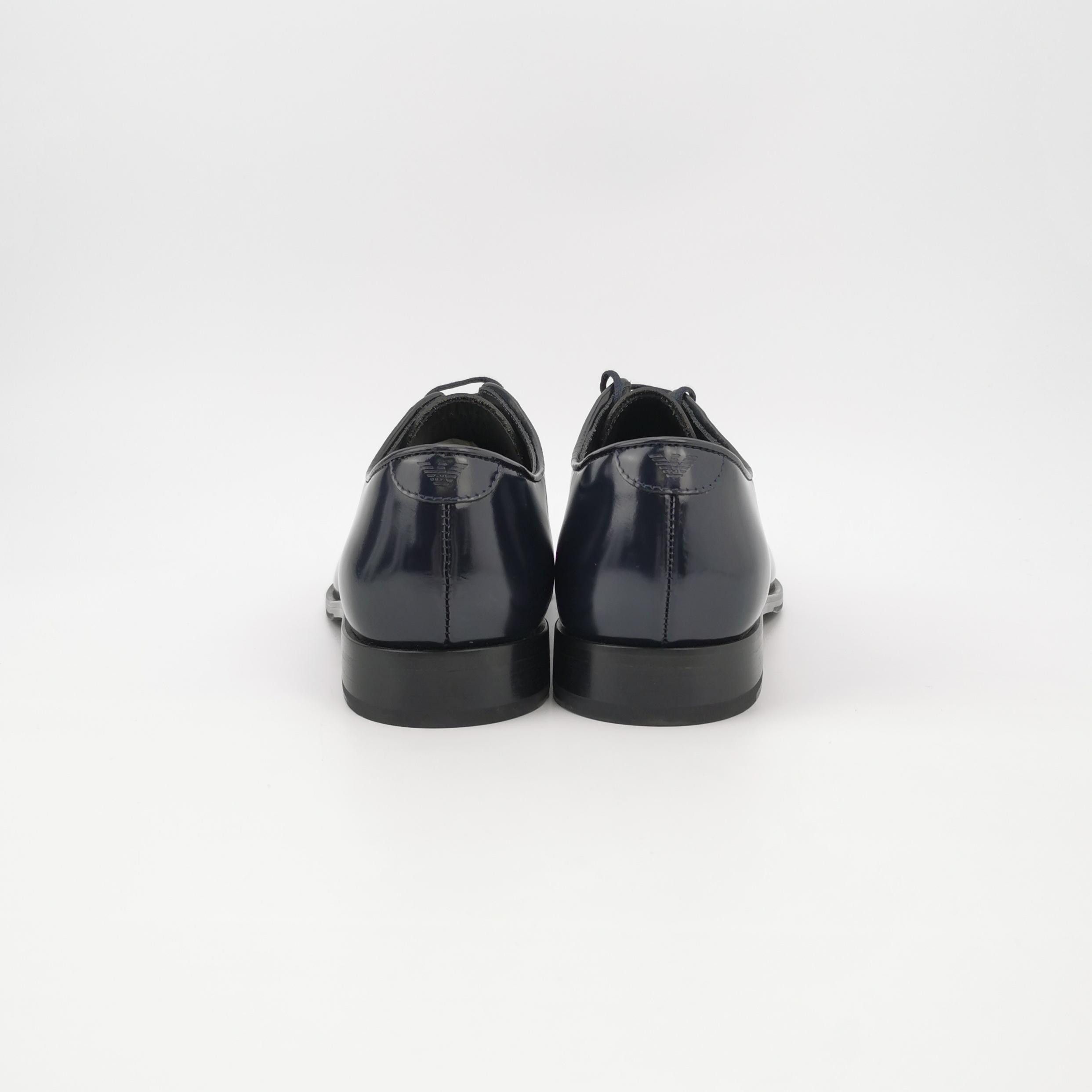 Emporio Armani Emporio Armani Navy Leather Derby Shoes EU 43 Size US 10 / EU 43 - 5 Thumbnail