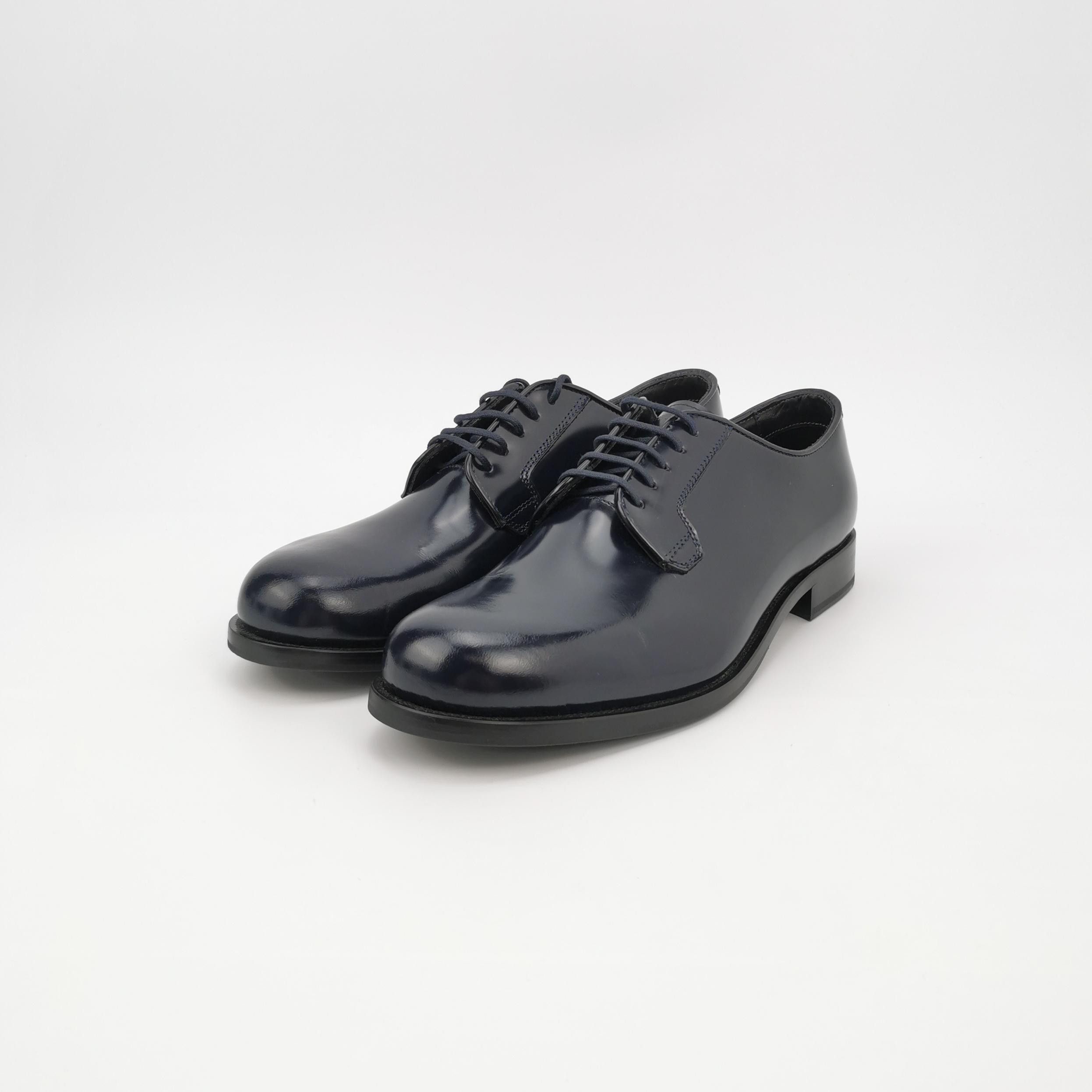 Emporio Armani Emporio Armani Navy Leather Derby Shoes EU 43 Size US 10 / EU 43 - 3 Thumbnail