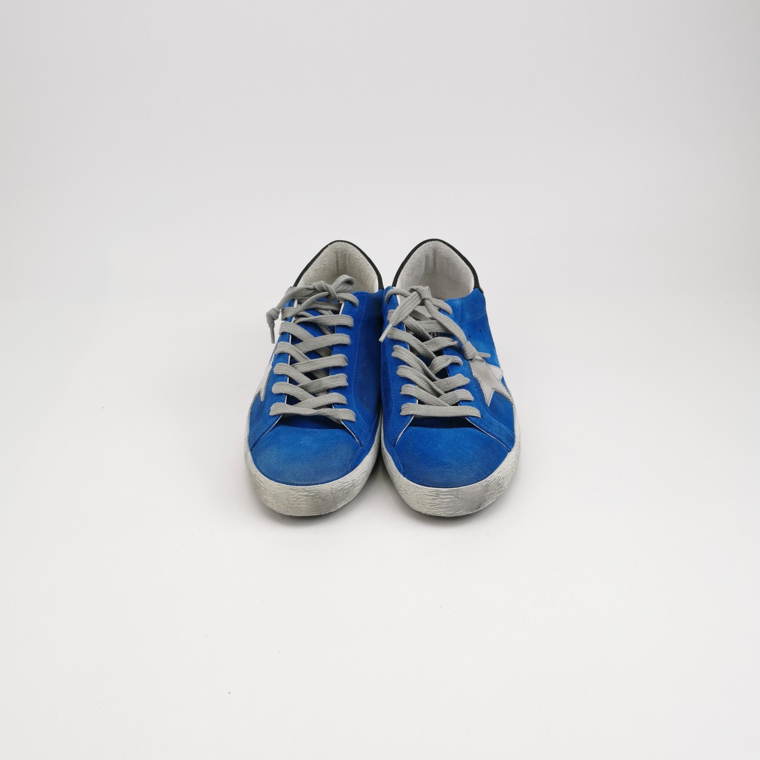 Golden Goose Golden Goose Blue Suede Super-Star Sneakers 40 Size US 7 / EU 40 - 4 Thumbnail