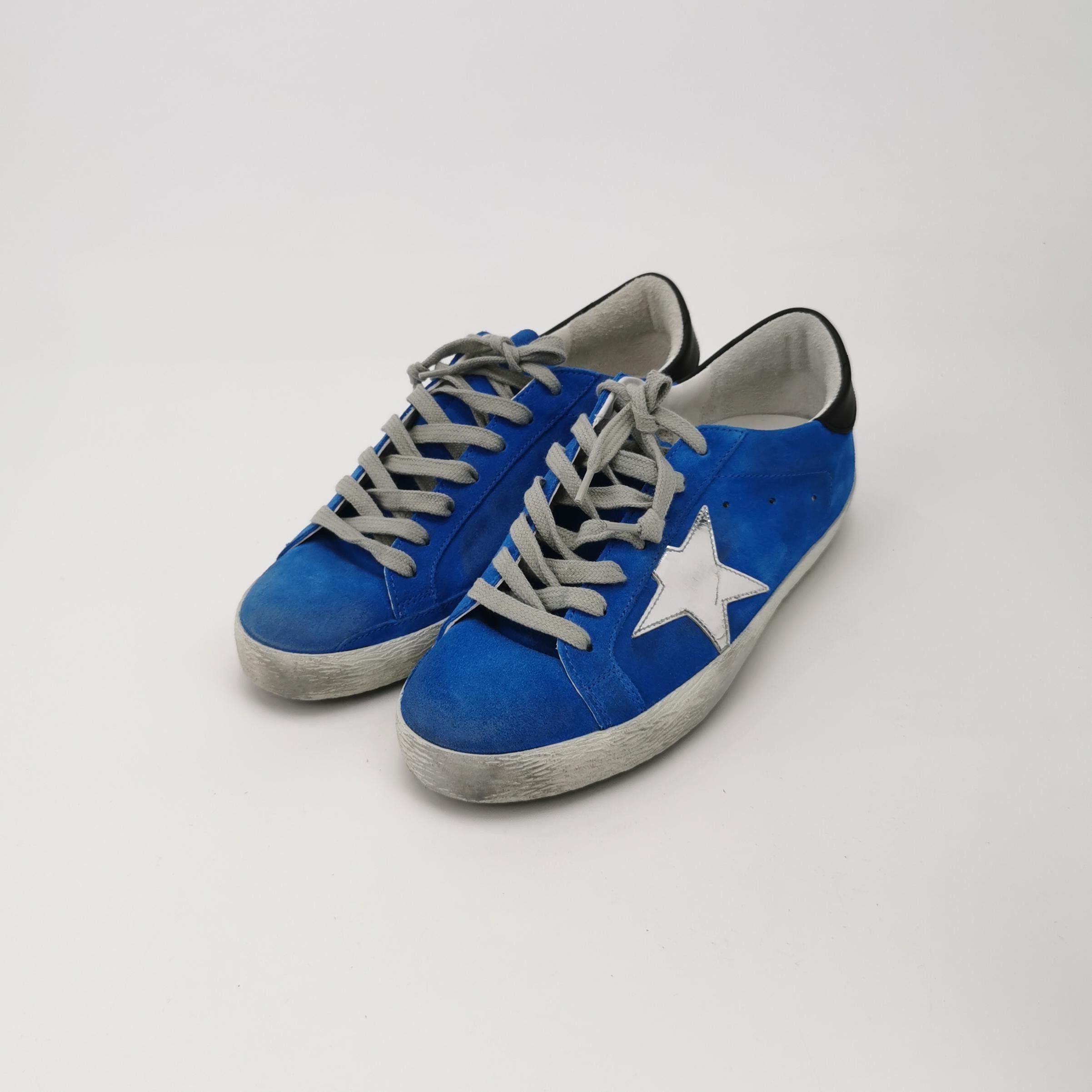 Golden Goose Golden Goose Blue Suede Super-Star Sneakers 40 Size US 7 / EU 40 - 3 Thumbnail
