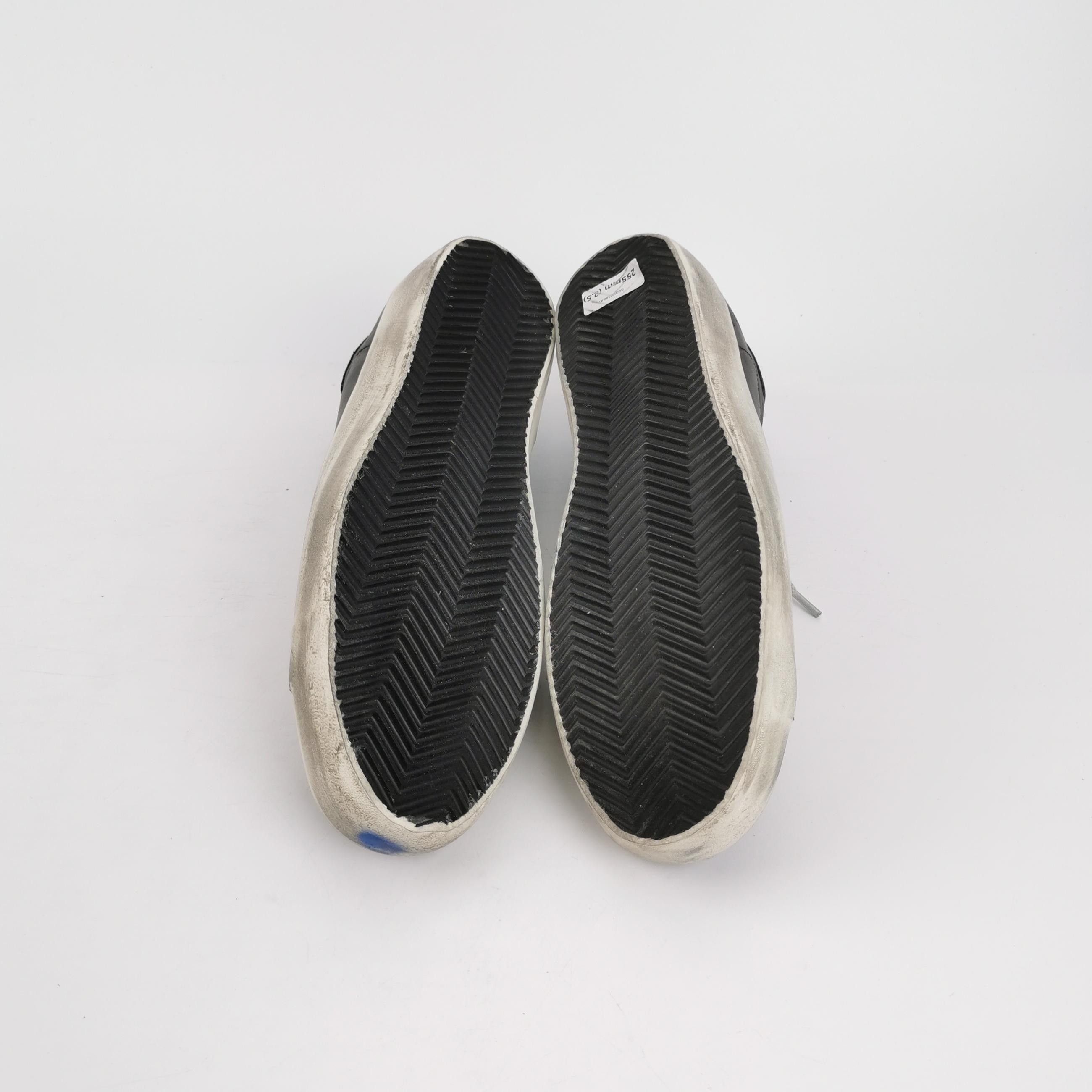 Golden Goose Golden Goose Super-Star Black Leather Sneakers 41 Size US 8 / EU 41 - 6 Thumbnail