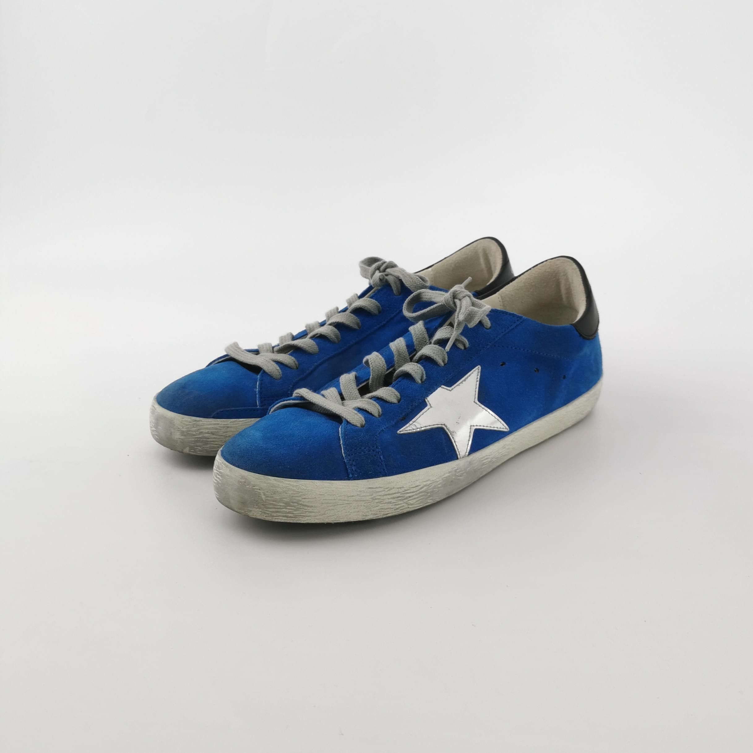 Golden Goose Golden Goose Blue Suede Super-Star Sneakers EU 41 Size US 8 / EU 41 - 3 Thumbnail