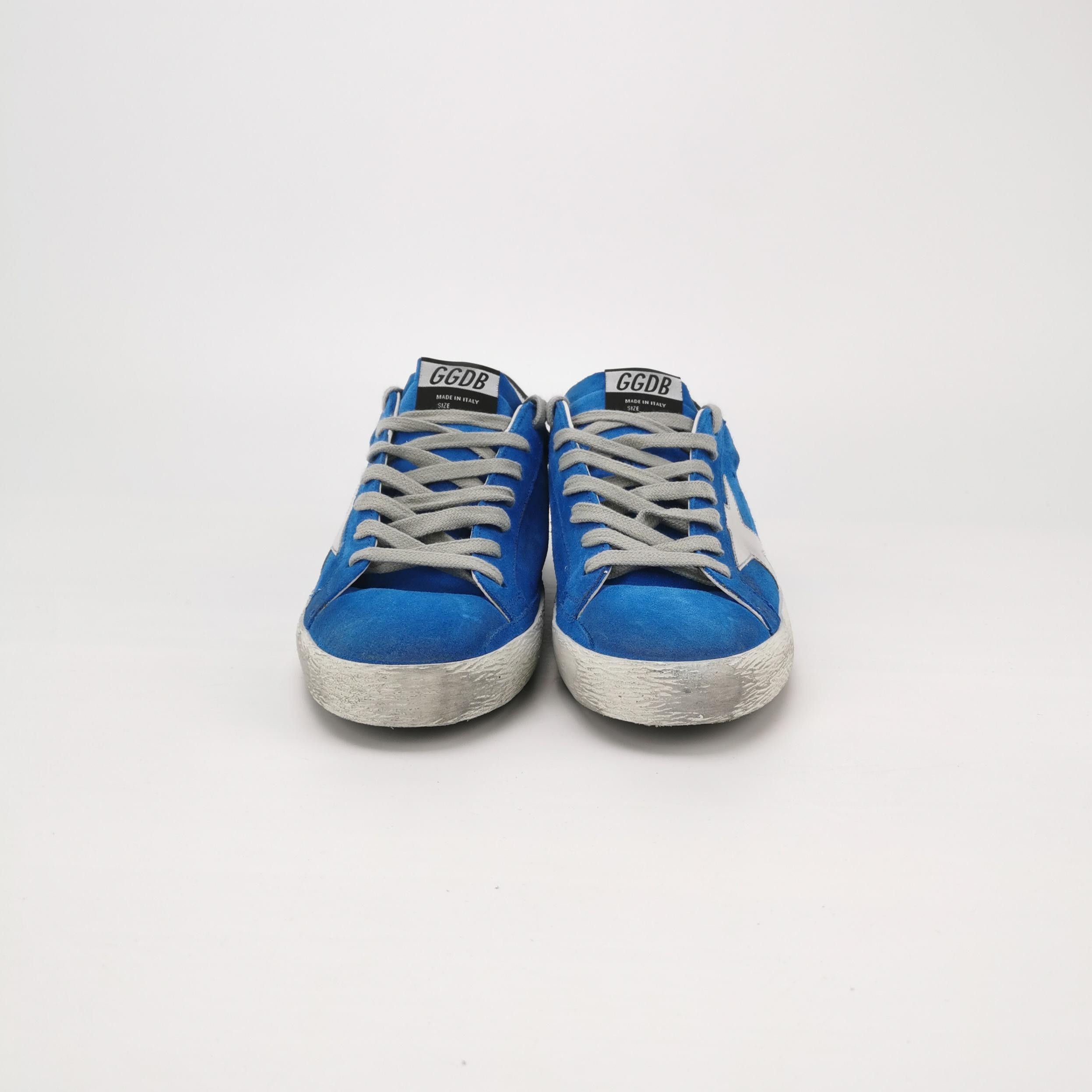 Golden Goose Golden Goose Blue Suede Super-Star Sneakers 40 Size US 7 / EU 40 - 4 Thumbnail