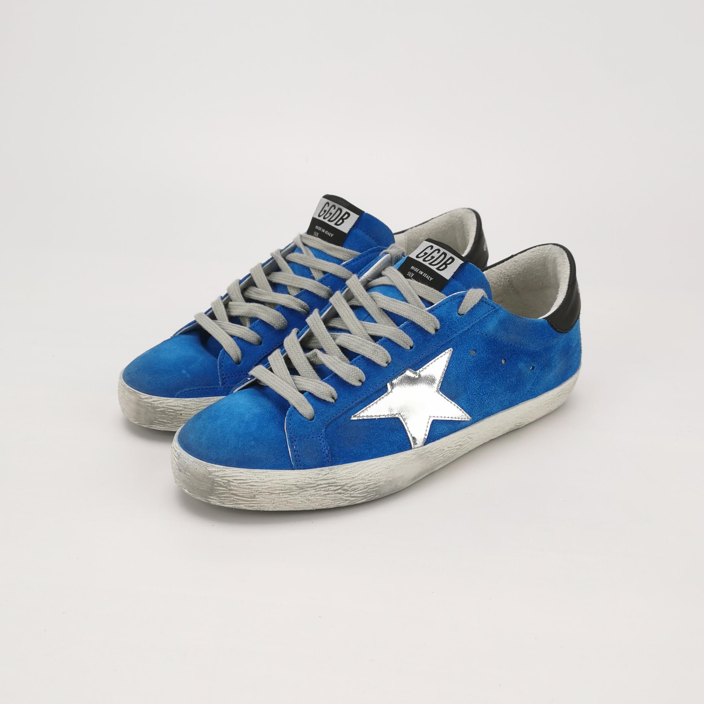 Golden Goose Golden Goose Blue Suede Super-Star Sneakers 40 Size US 7 / EU 40 - 3 Thumbnail