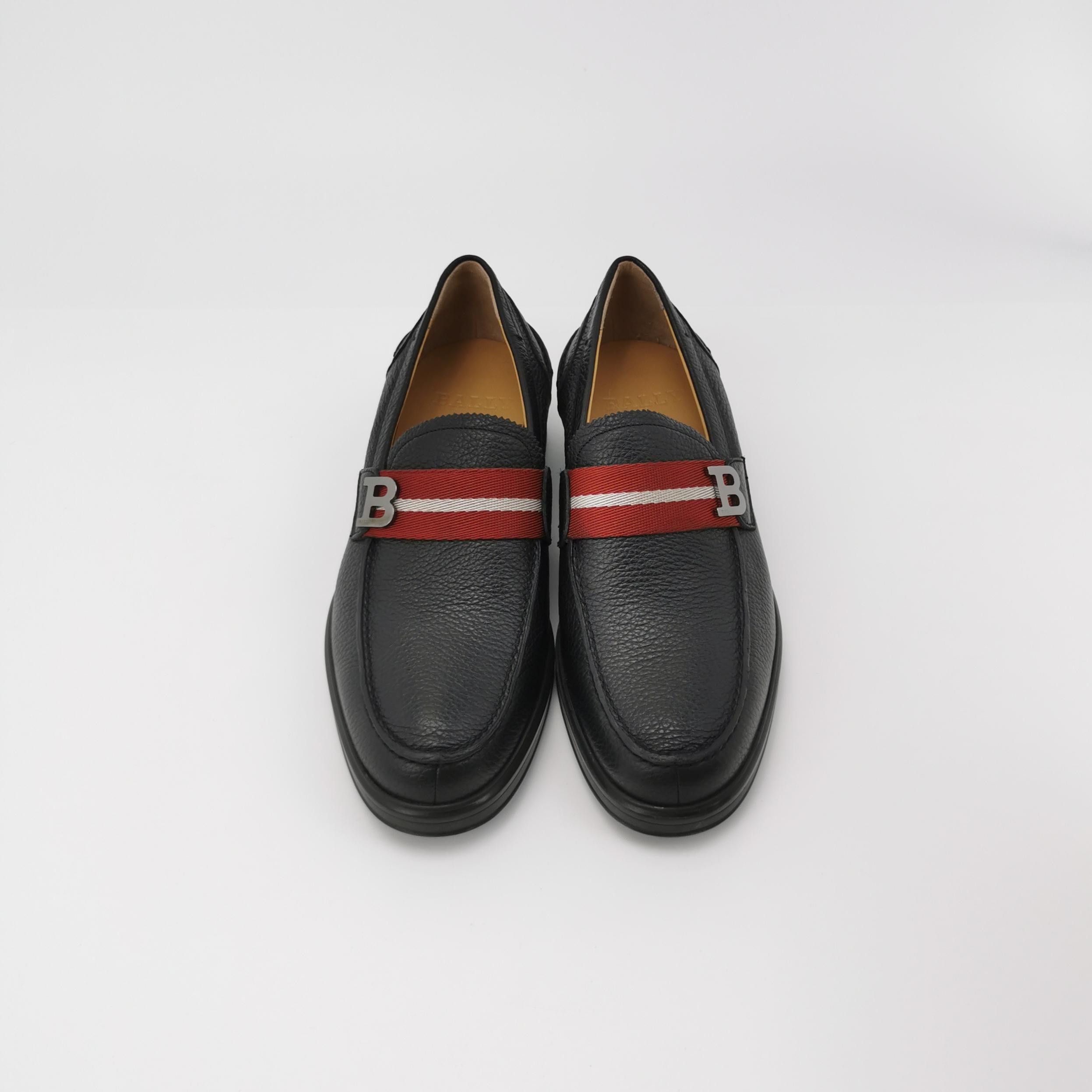 Bally Bally Stripe Detail Leather B Logo Loafers EU 39.5 Size US 6 / EU 39 - 4 Thumbnail