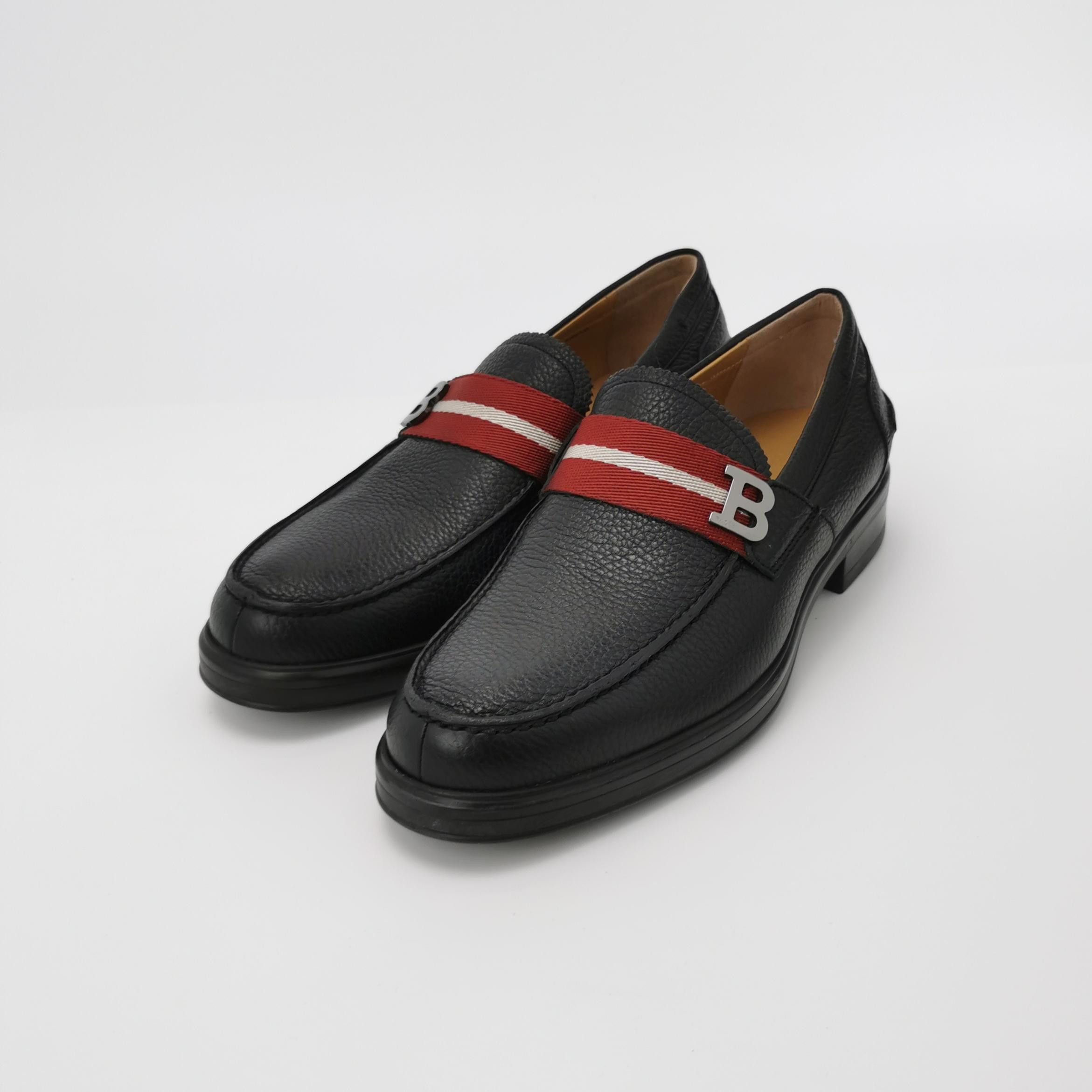 Bally Bally Stripe Detail Leather B Logo Loafers EU 39.5 Size US 6 / EU 39 - 3 Thumbnail