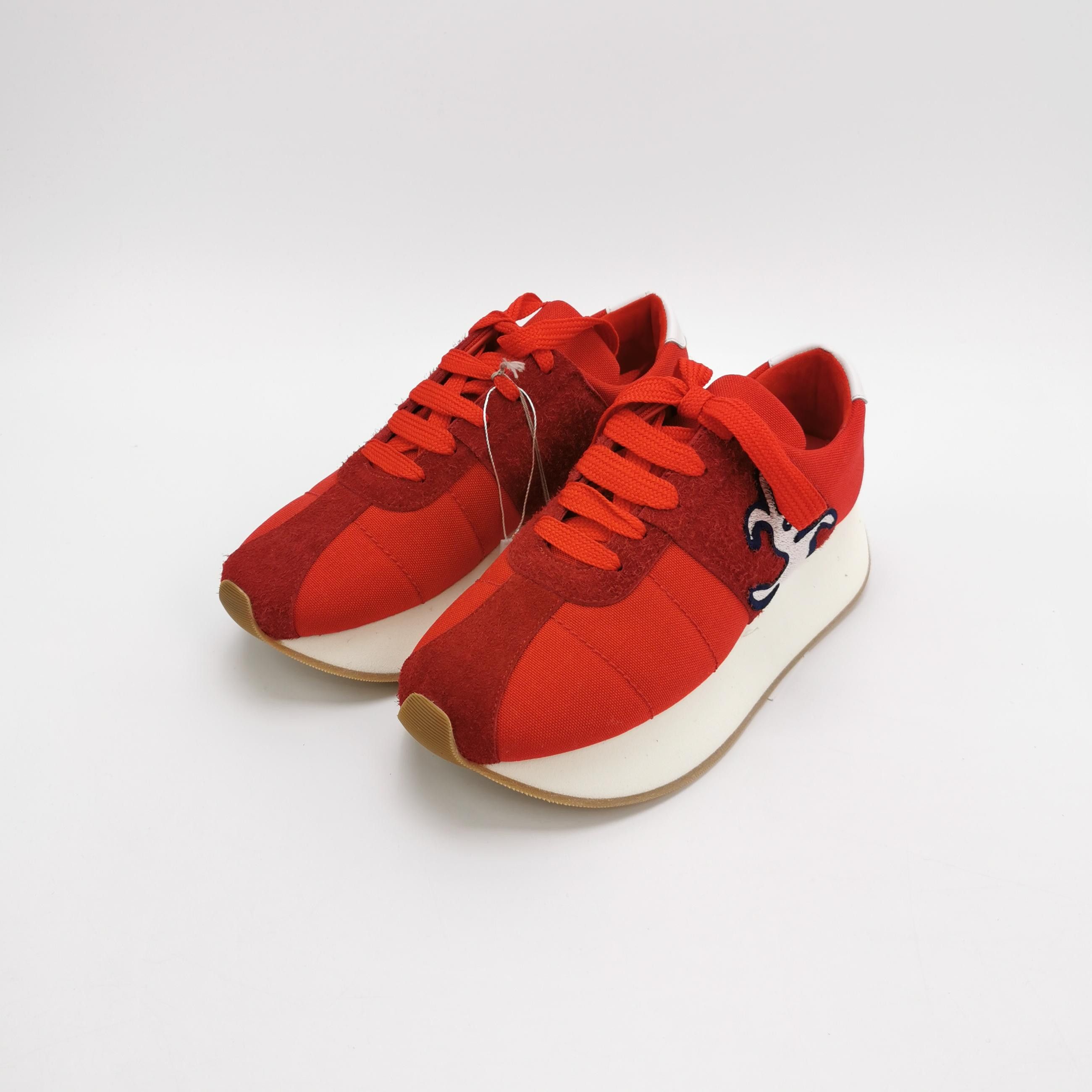 Marni Marni Dance Bunny Red Suede Platform Sneakers 43 Size US 10 / EU 43 - 3 Thumbnail