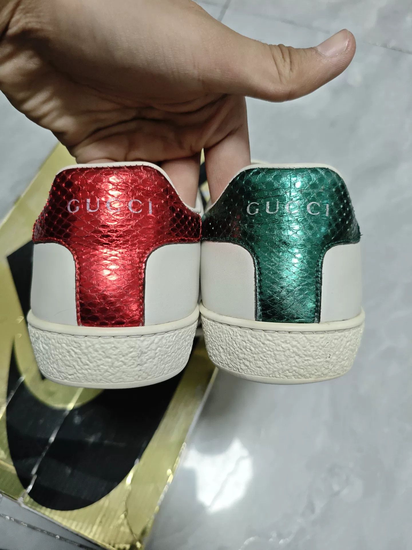 Gucci Gucci Embroidered Green Lowtop Sneakers us_6-5 Women Size US 6.5 / IT 36.5 - 8 Thumbnail