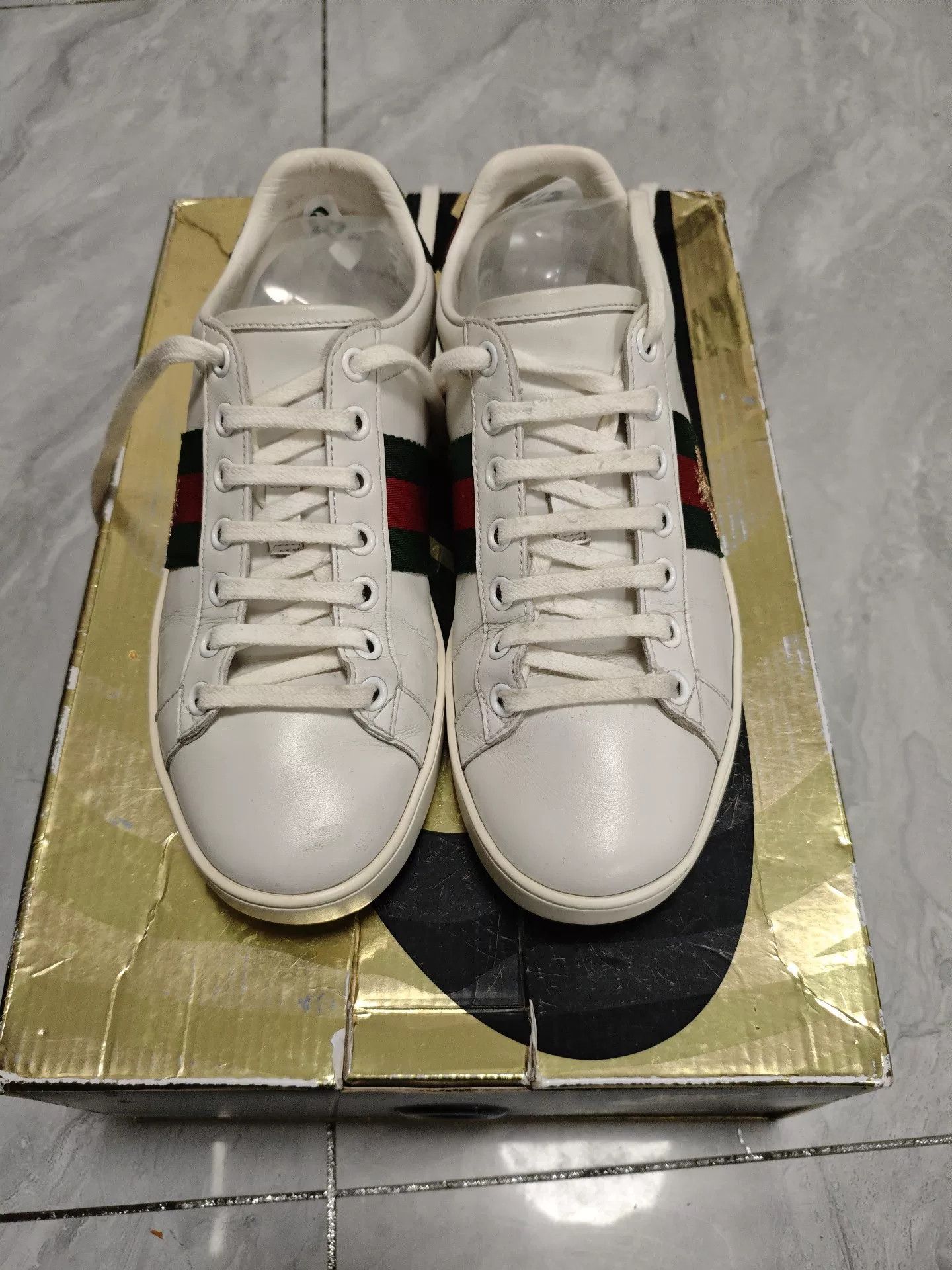 Gucci Gucci Embroidered Green Lowtop Sneakers us_6-5 Women Size US 6.5 / IT 36.5 - 2 Thumbnail