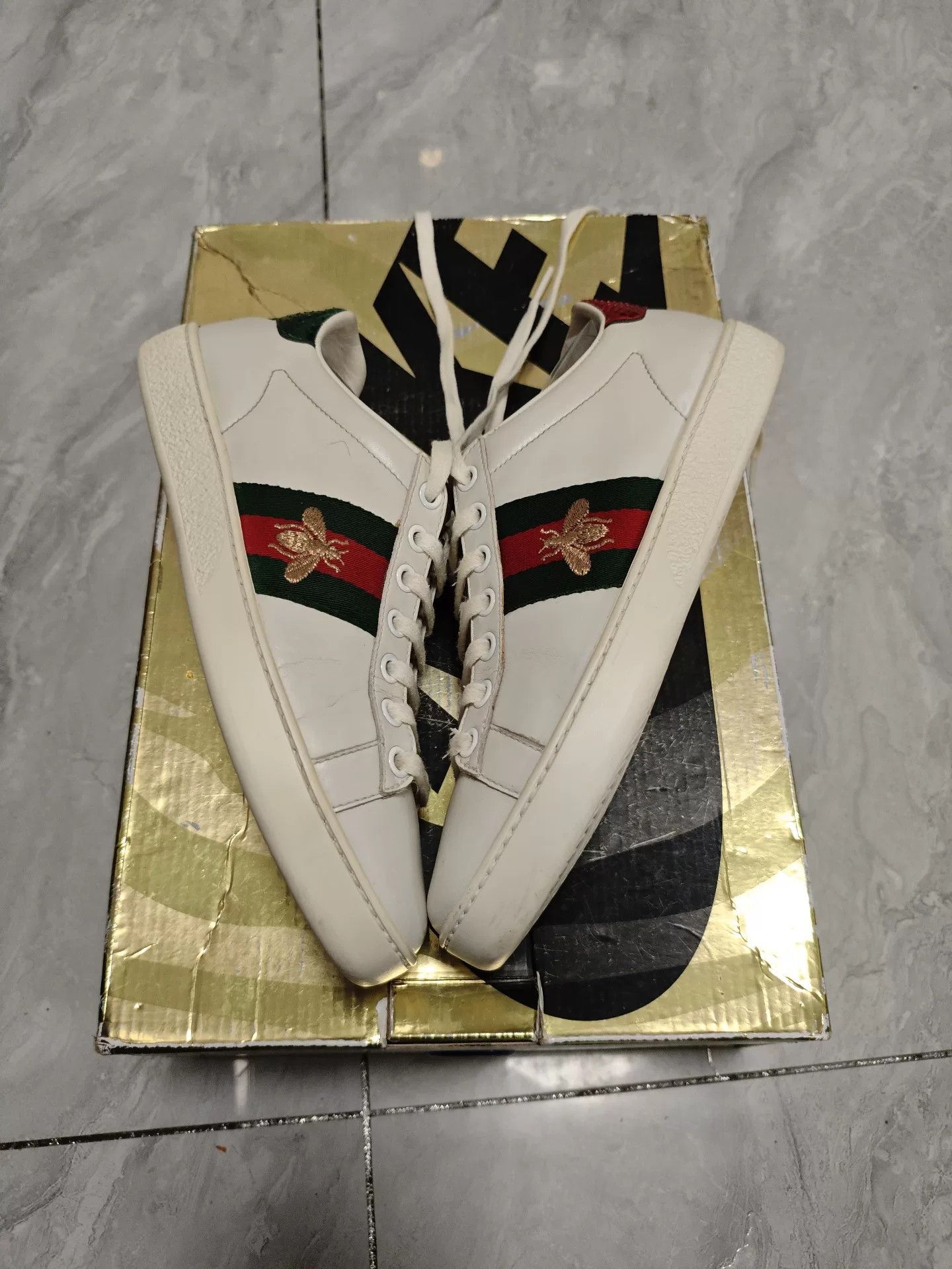 Gucci Gucci Embroidered Green Lowtop Sneakers us_6-5 Women Size US 6.5 / IT 36.5 - 3 Thumbnail