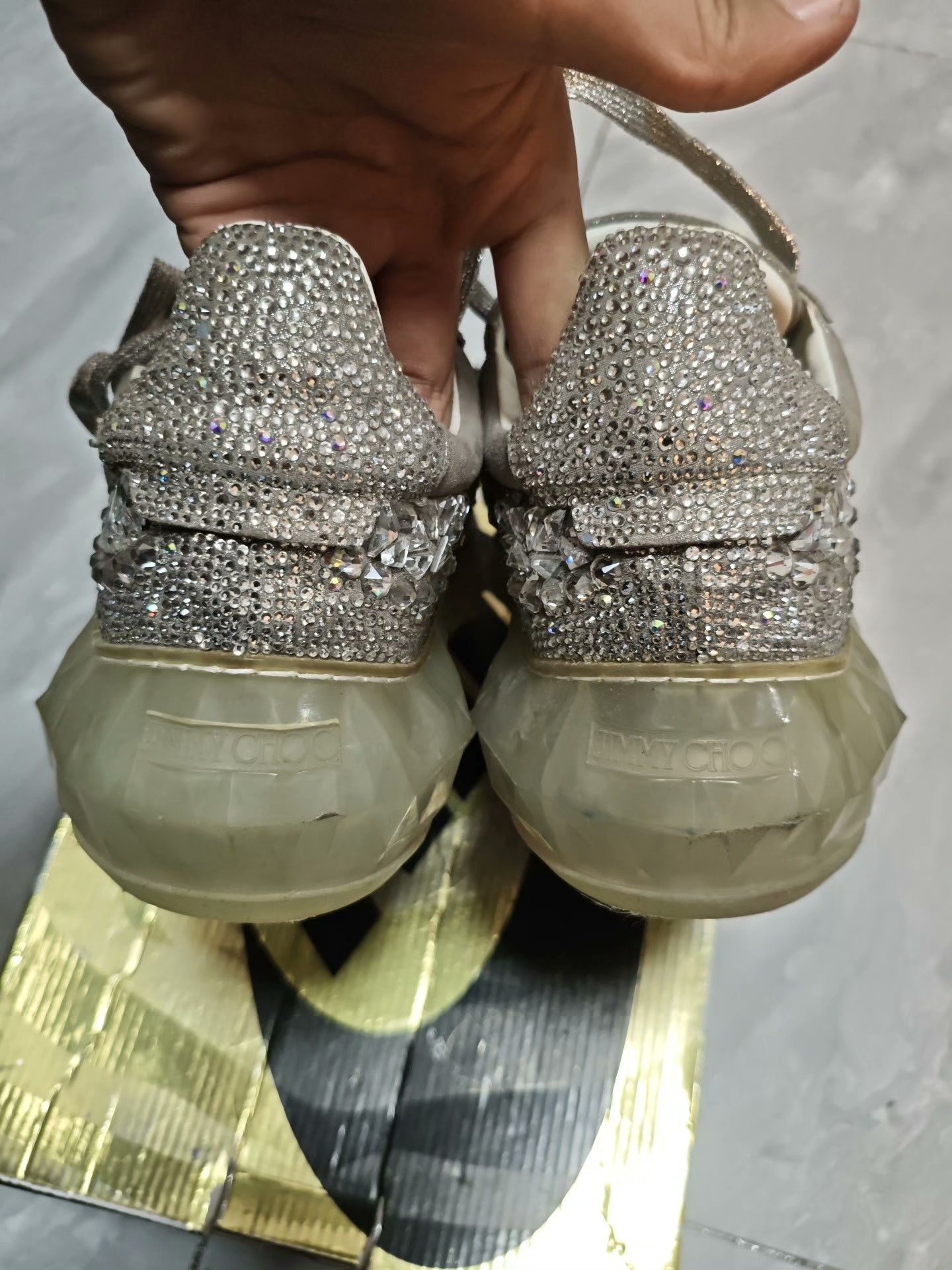 Jimmy Choo Jimmy Choo Suede Silver Lowtop Sneakers us_8 Women Size US 8 / IT 38 - 6 Thumbnail