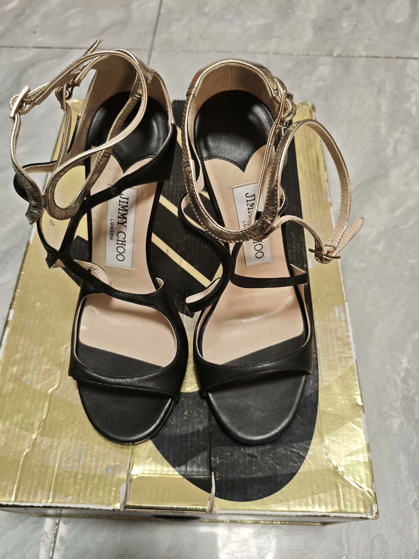 Jimmy Choo Jimmy Choo Black Sandals us_5-5 Women Size US 5.5 / IT 35.5 - 2 Thumbnail