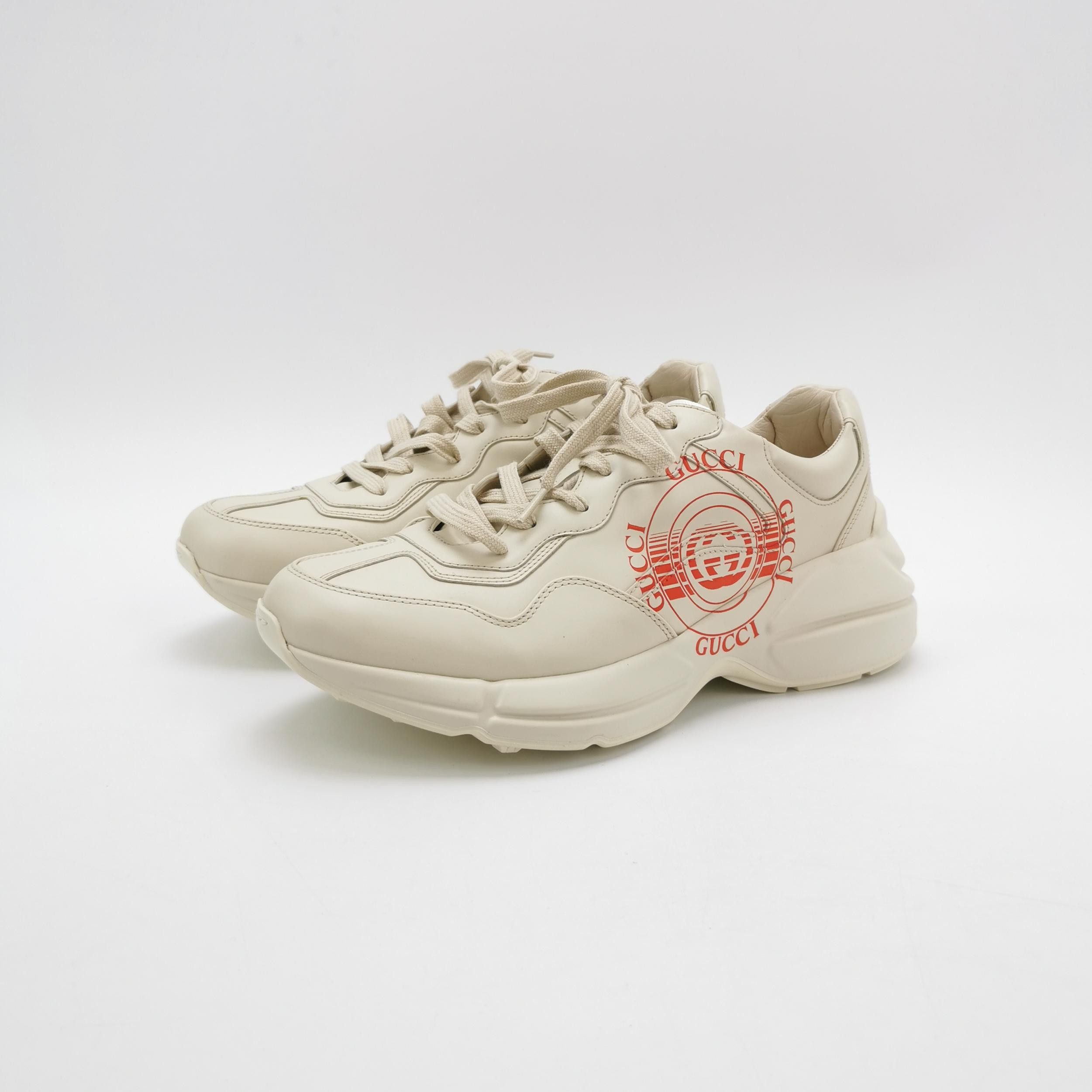 Gucci Gucci Rhyton Logo Leather Sneakers 42 Size US 9 / EU 42 - 3 Thumbnail
