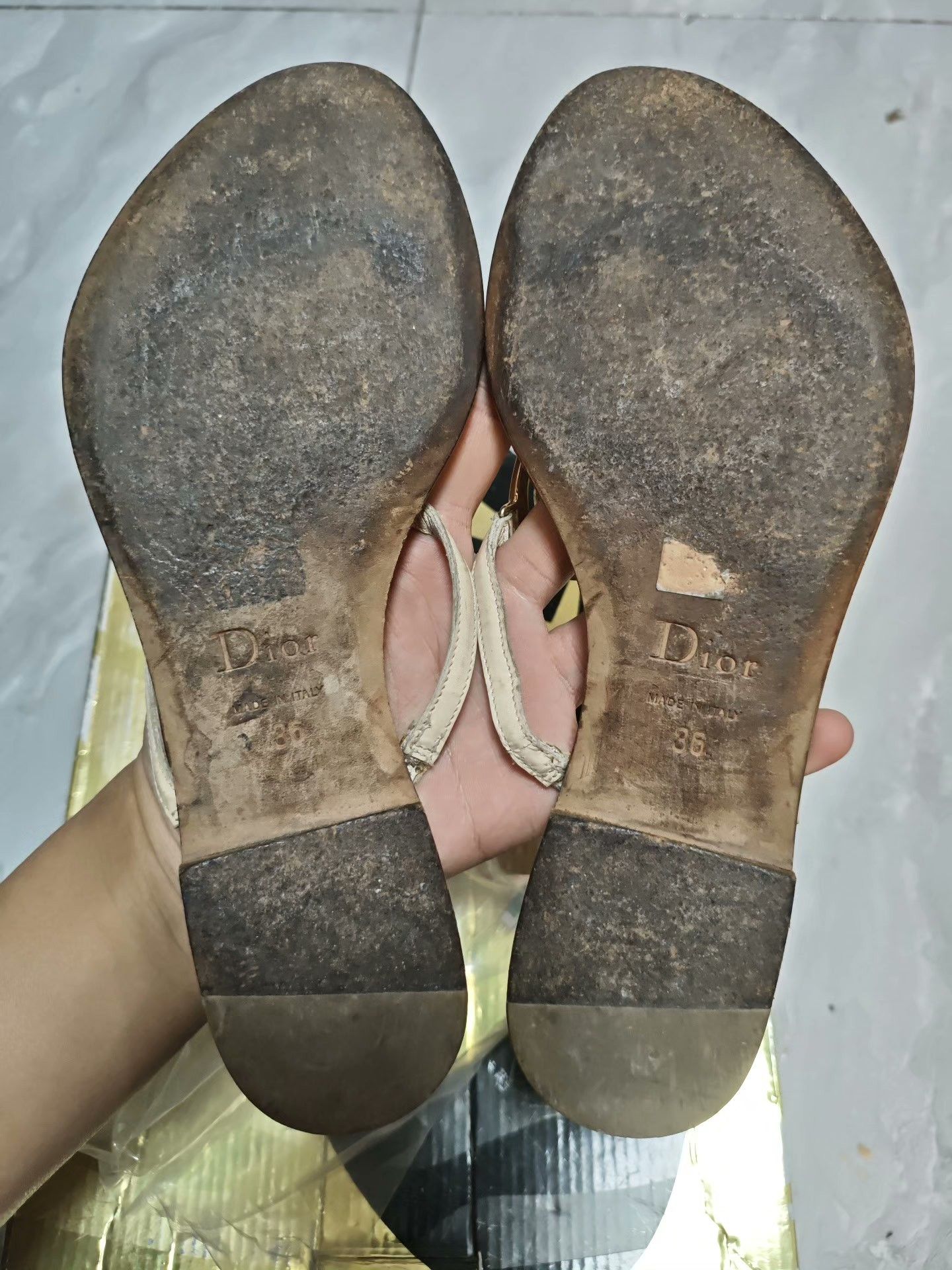 Dior Dior Retro Gold Sandals us_6 Women Size US 6 / IT 36 - 5 Thumbnail