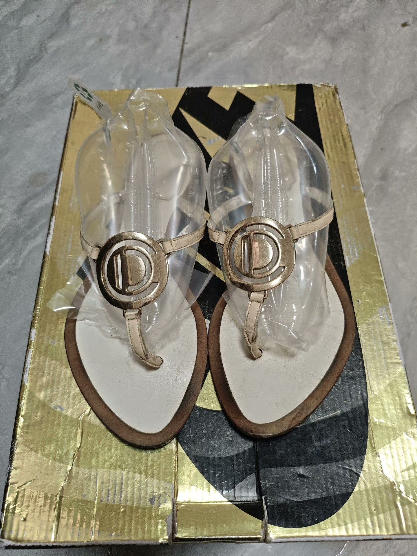 Dior Dior Retro Gold Sandals us_6 Women Size US 6 / IT 36 - 2 Thumbnail