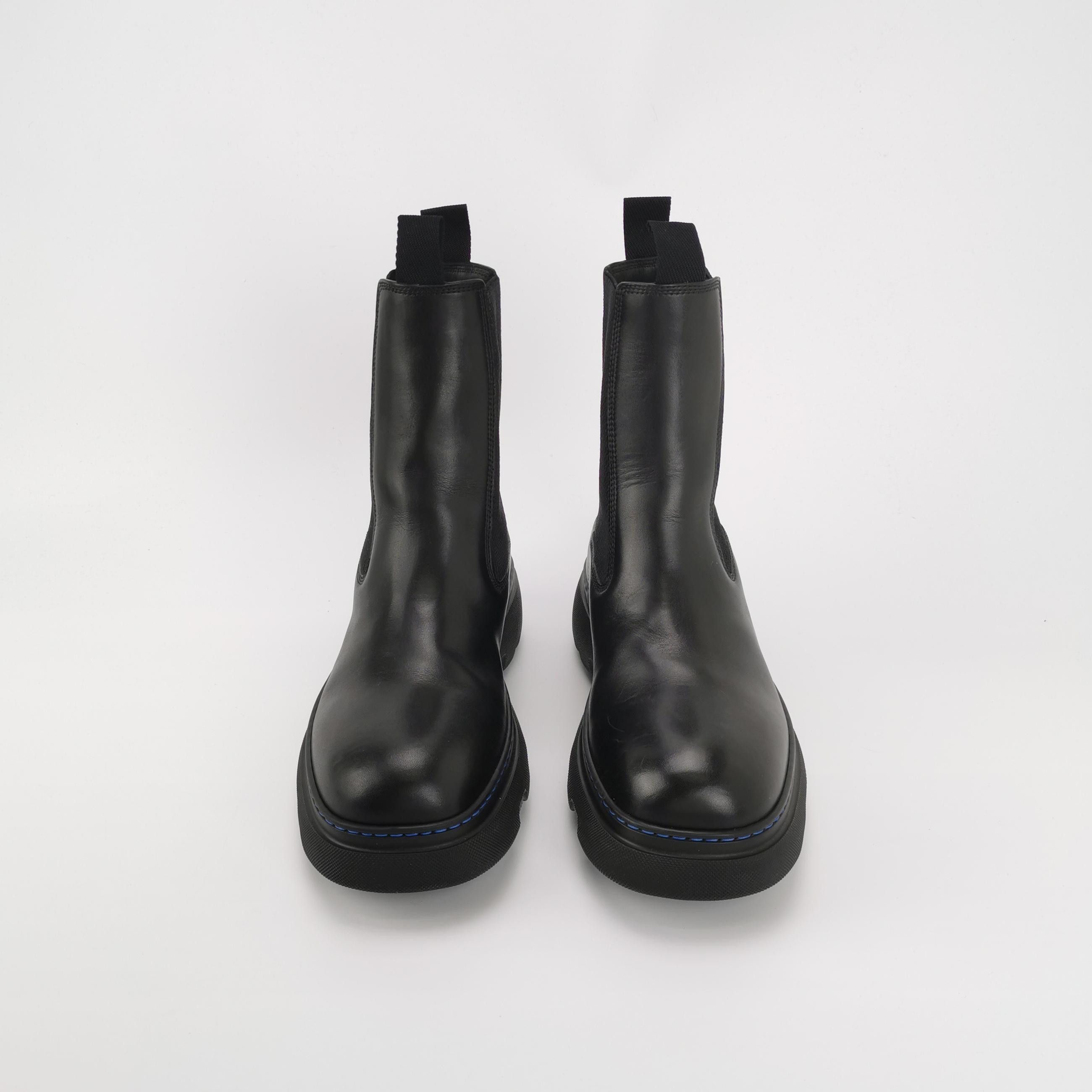 Burberry Burberry Blue Logo Creeper Leather Boots EU 39 Size US 6 / EU 39 - 4 Thumbnail